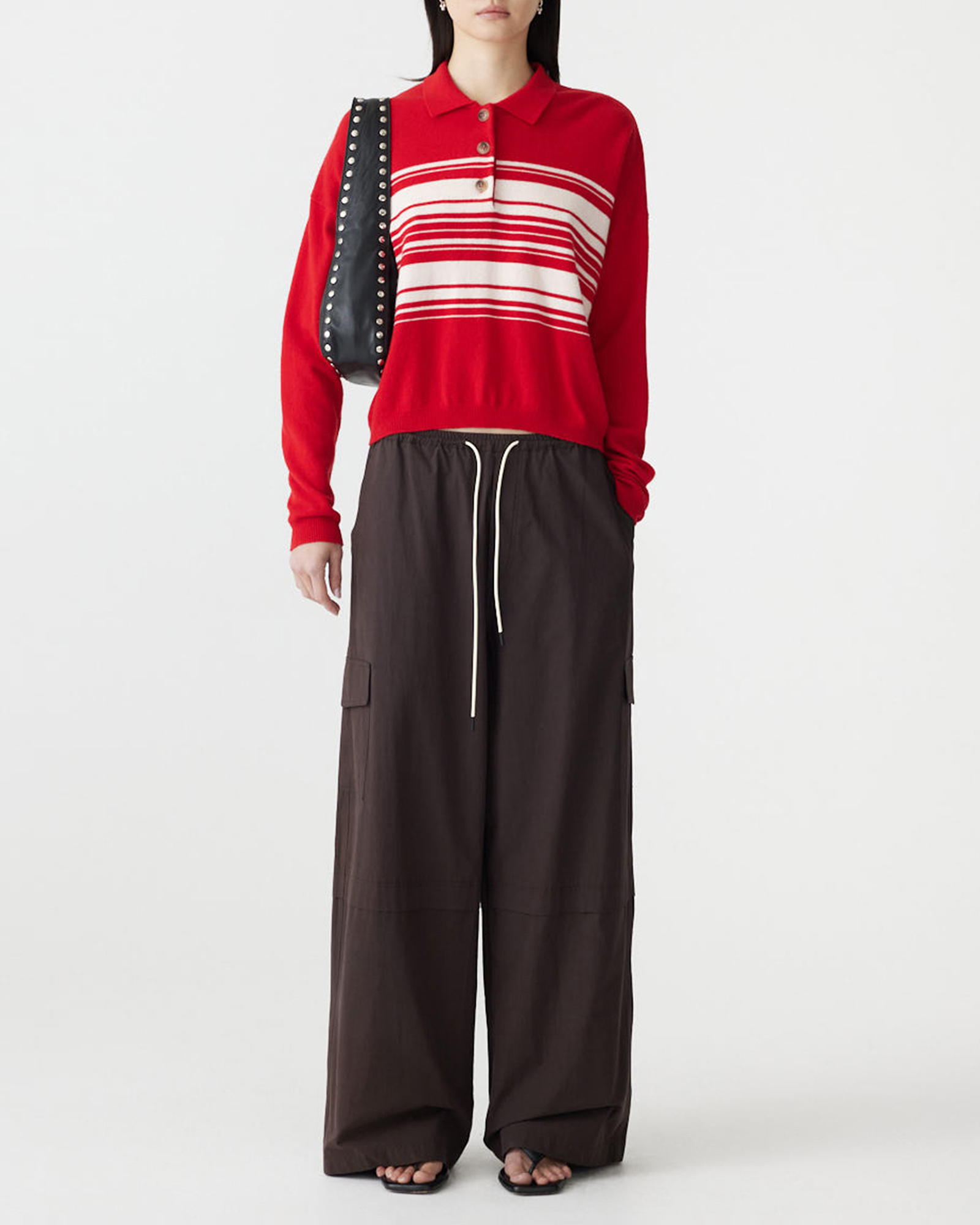 Crushed Cotton Layered Pants