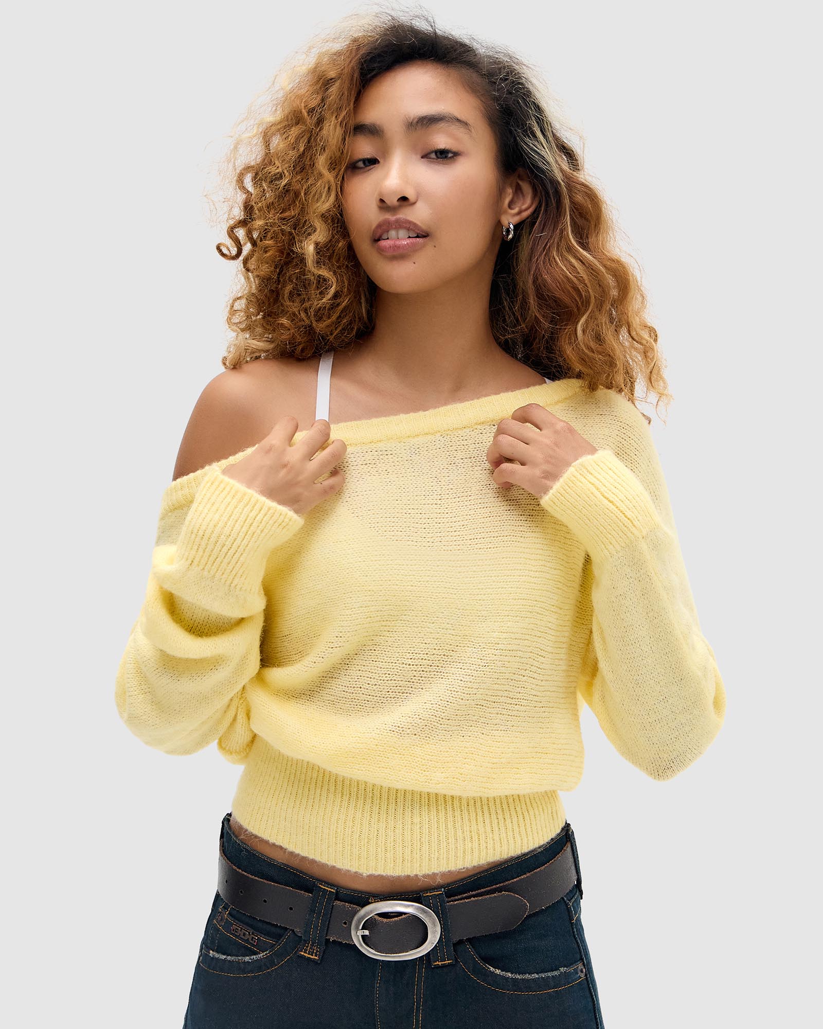 BDG Off Shoulder Knit Jumper
