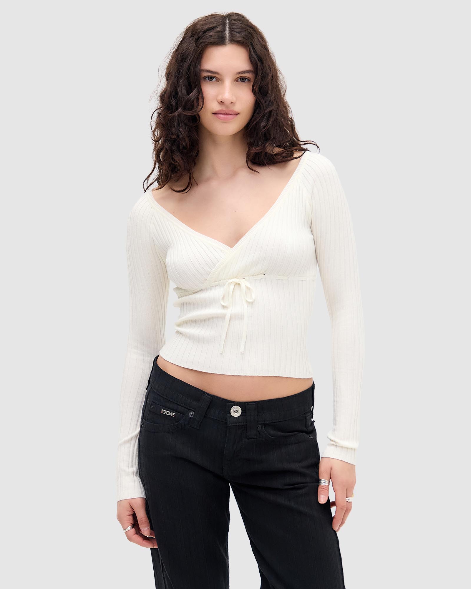 Knit Wrap Top