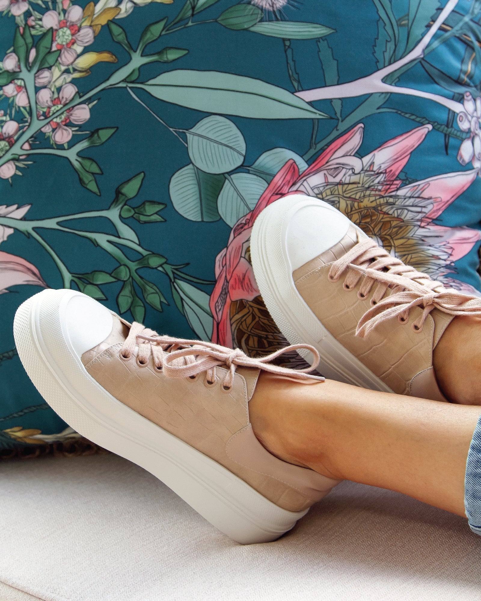 Just A Dream Croc Leather Sneaker