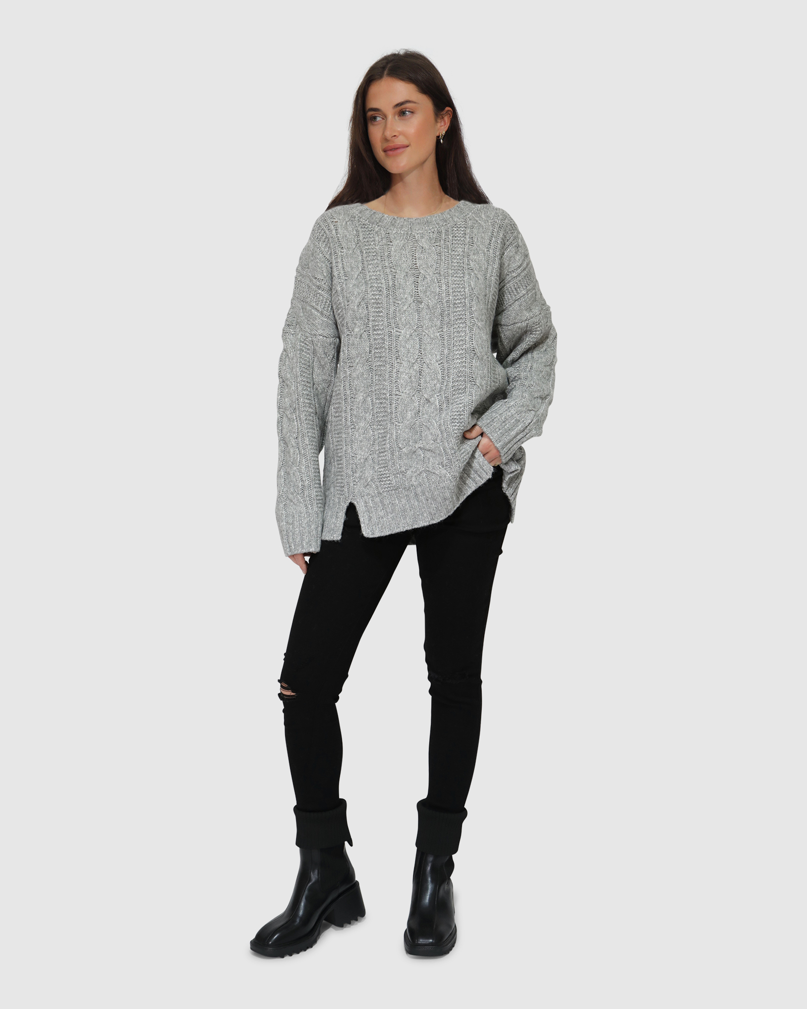 Perfect Me Oversized Crew Sweater