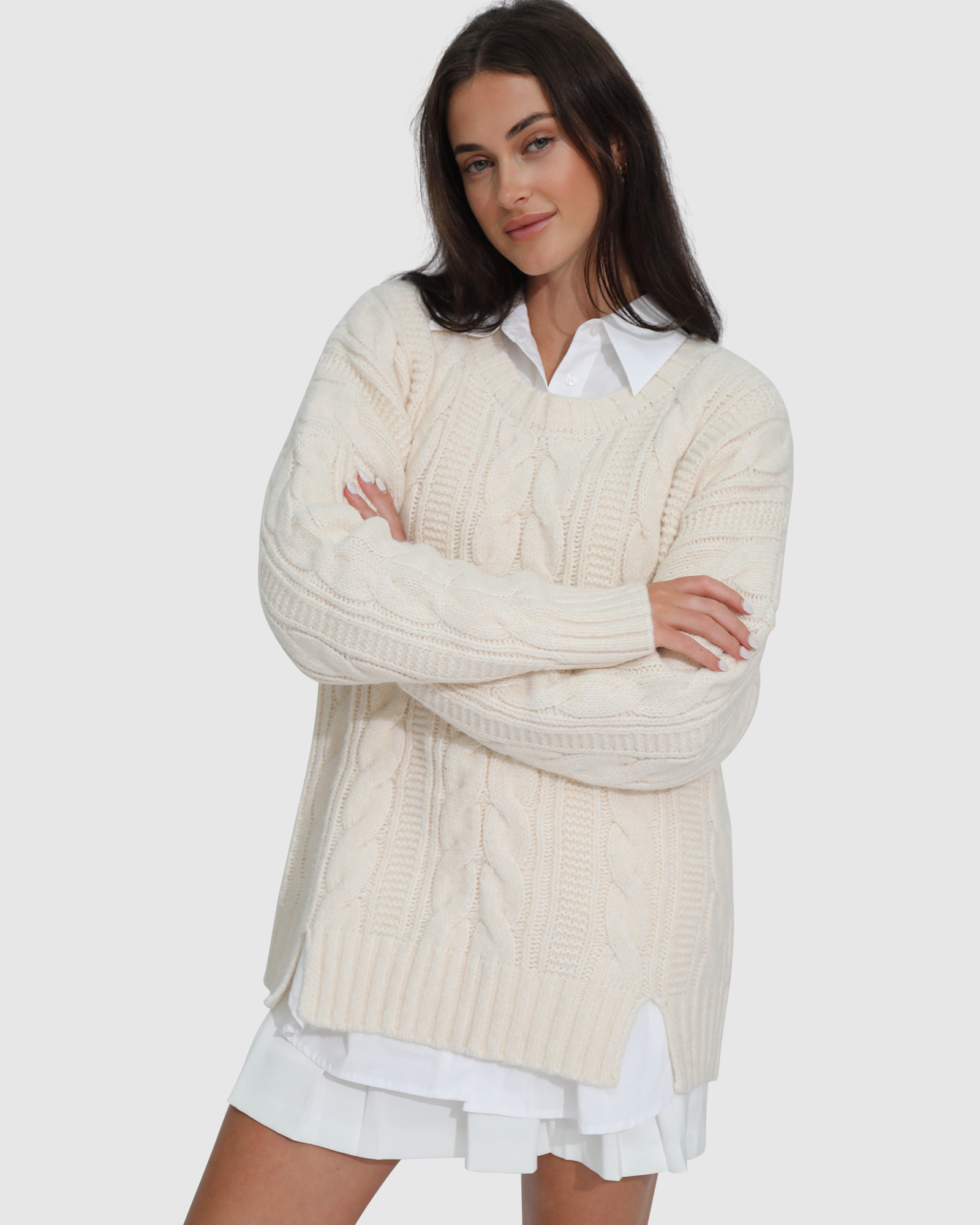 Perfect Me Oversized Crew Sweater