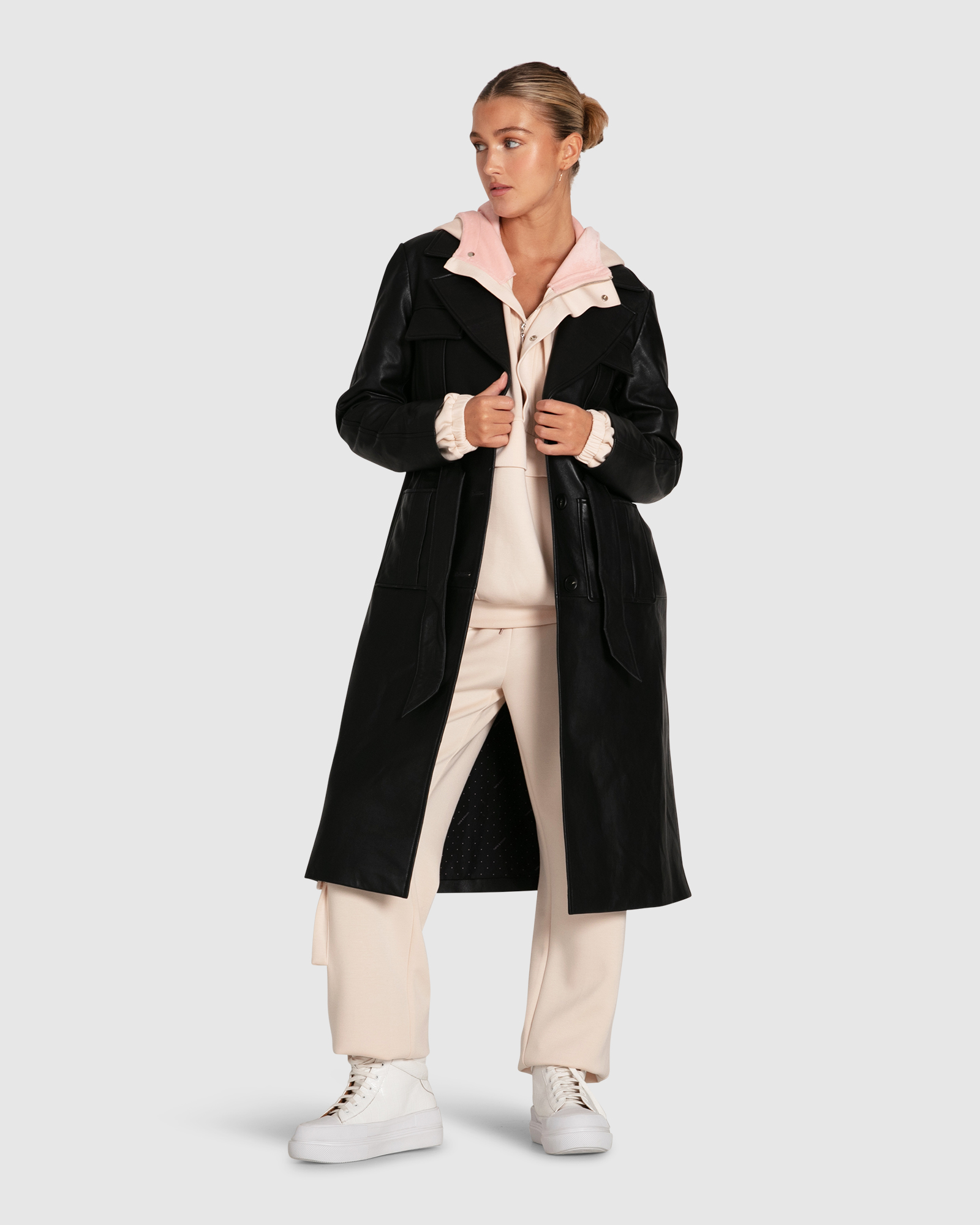 Unstoppable Leather Trench
