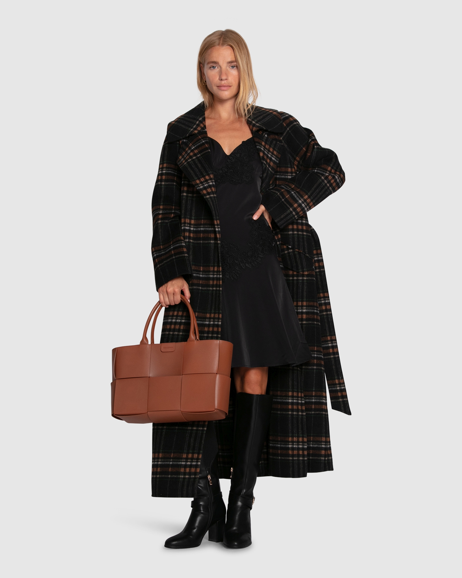 Heart To Heart Large Collar Maxi Coat