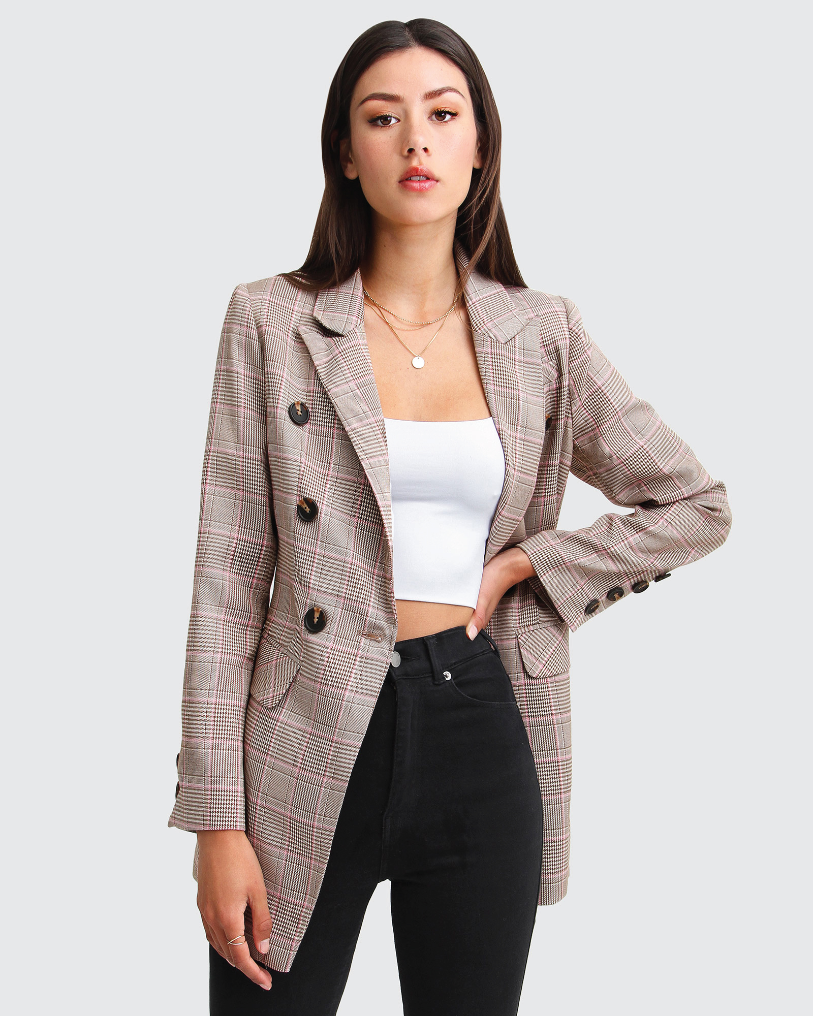 Too Cool For Work Plaid Blazer