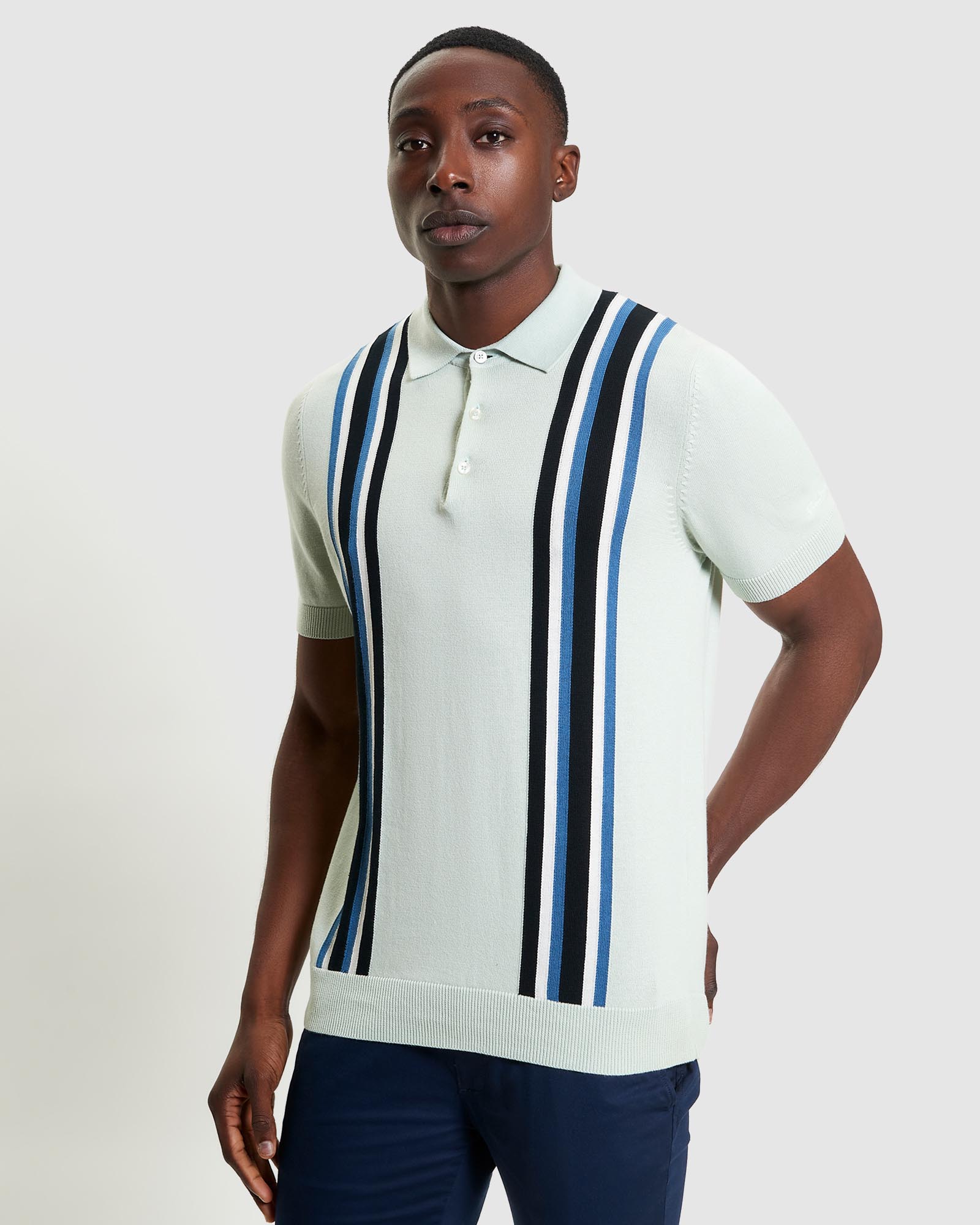 Vertical Stripe Polo