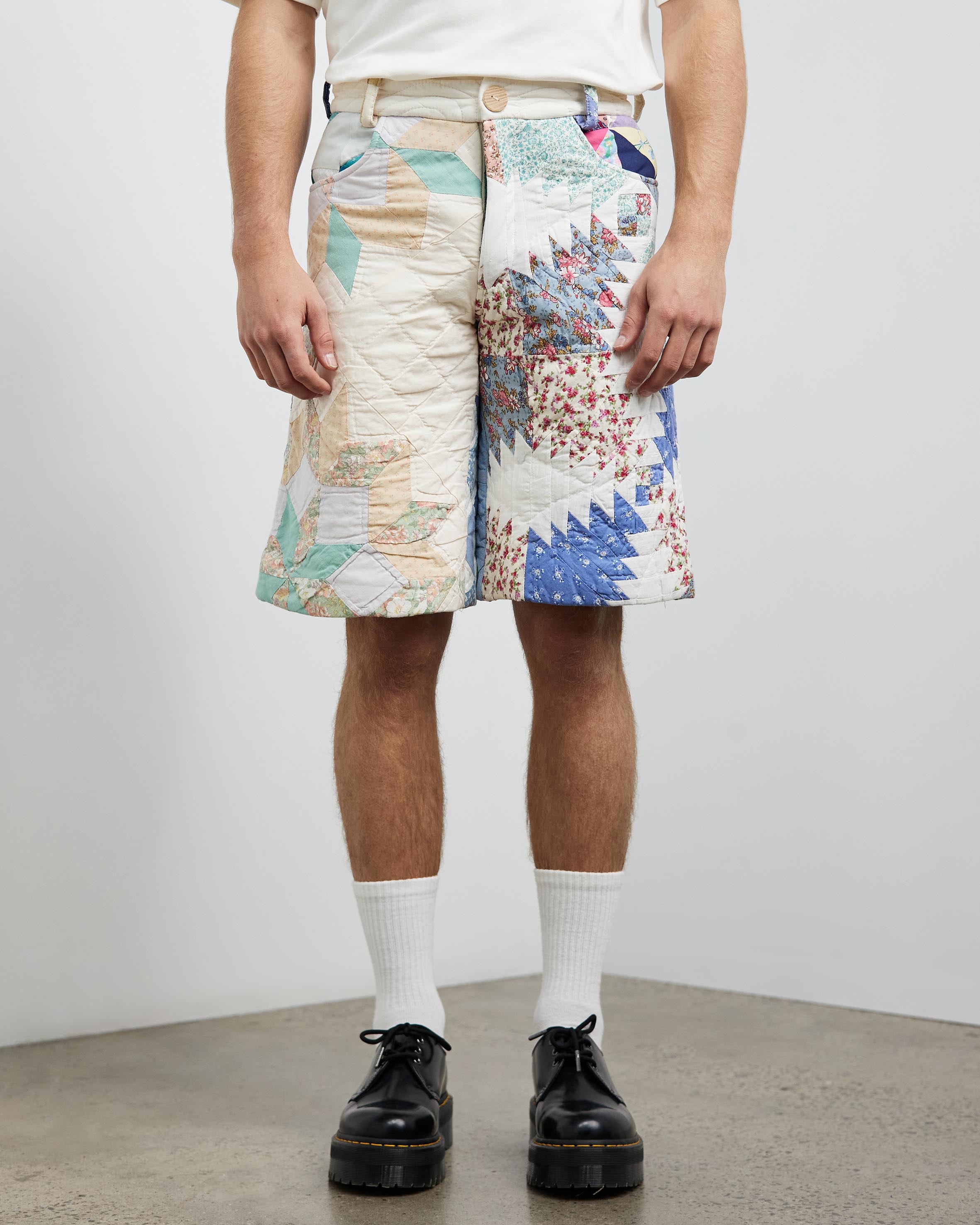 Upcycled Quilted Blanket Shorts
