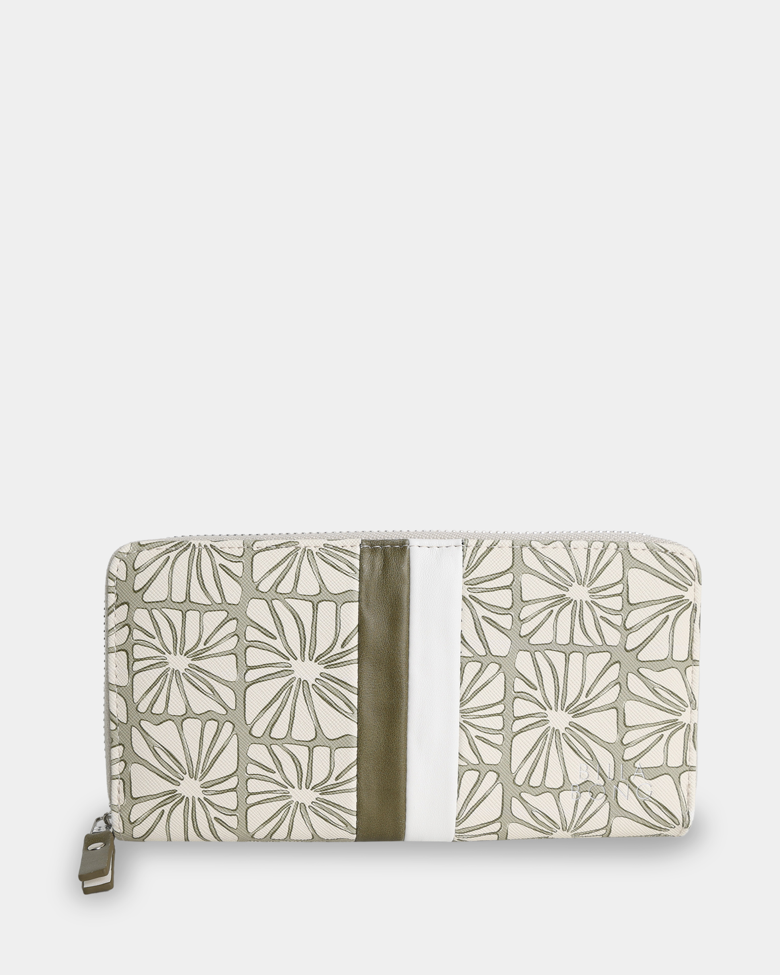 Womens Zip Around Bi-Fold Wallet