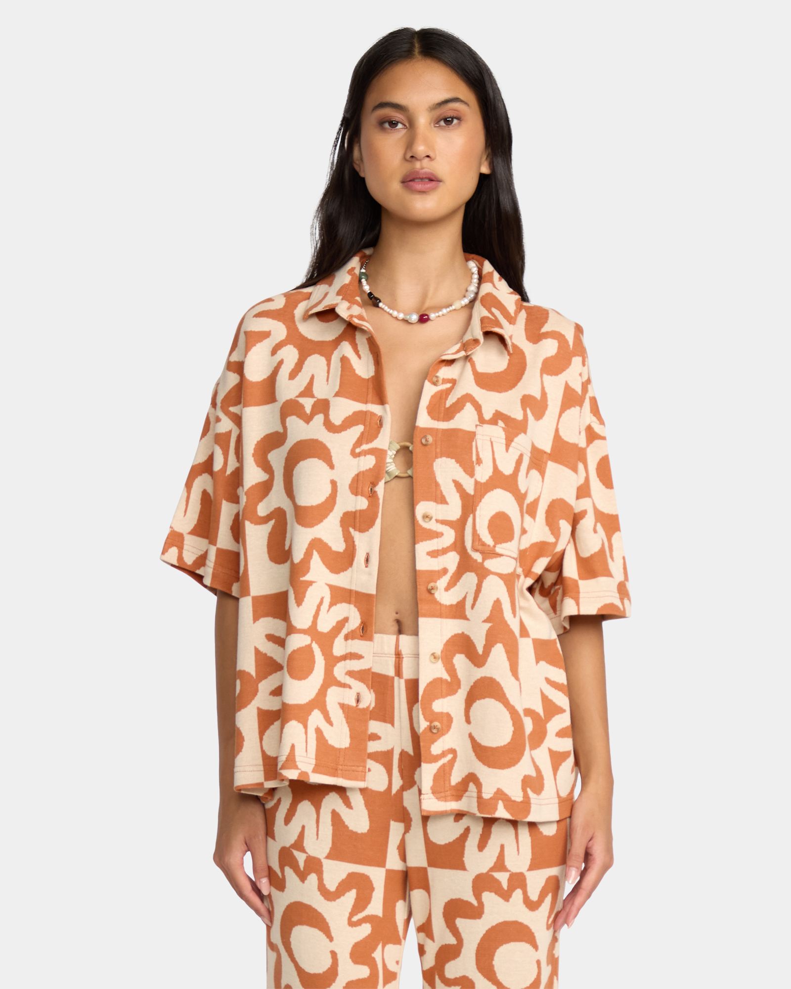Womens Lost Waves Short Sleeve Shirt