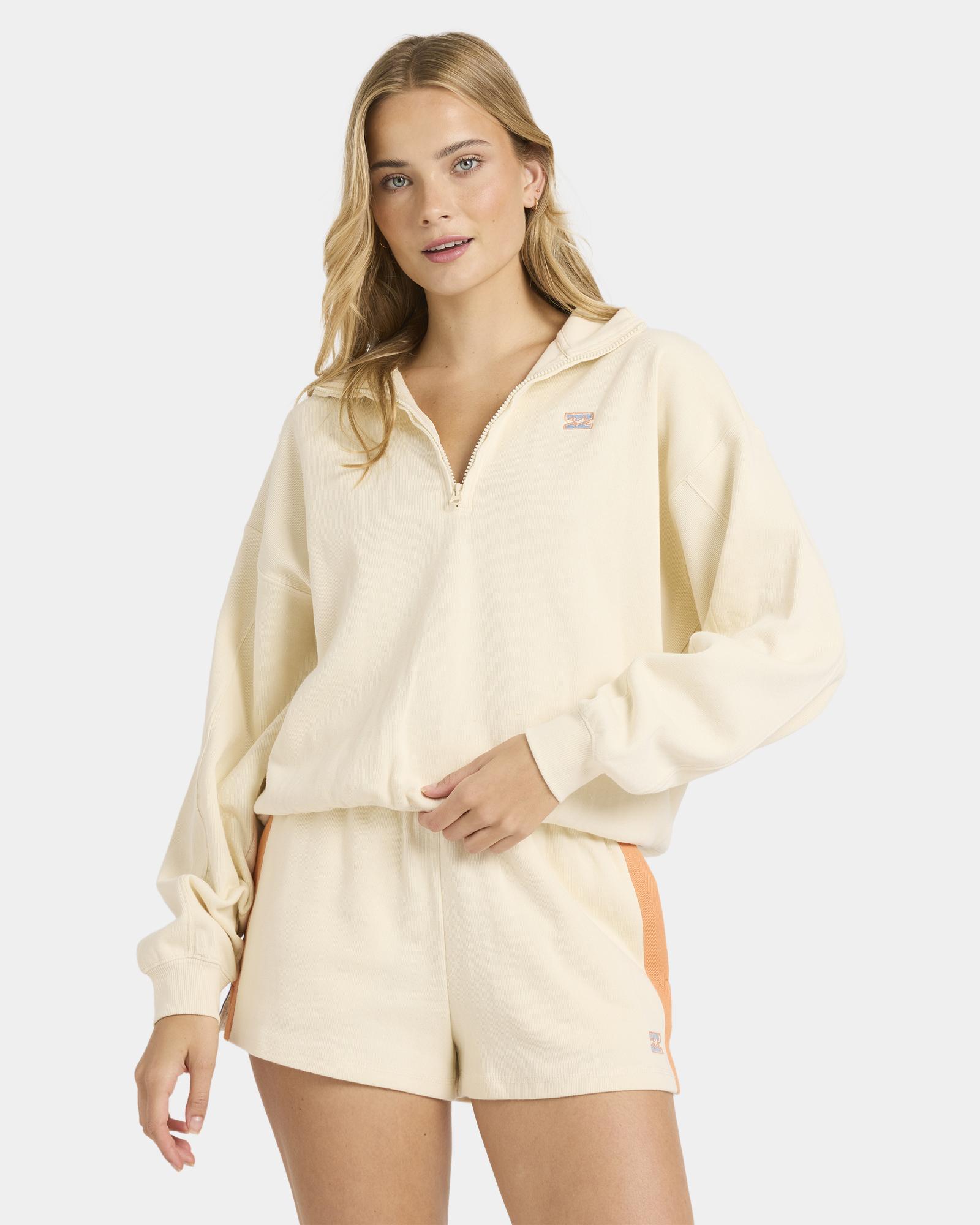 Womens Classic Feels Half Zip Fleece Top