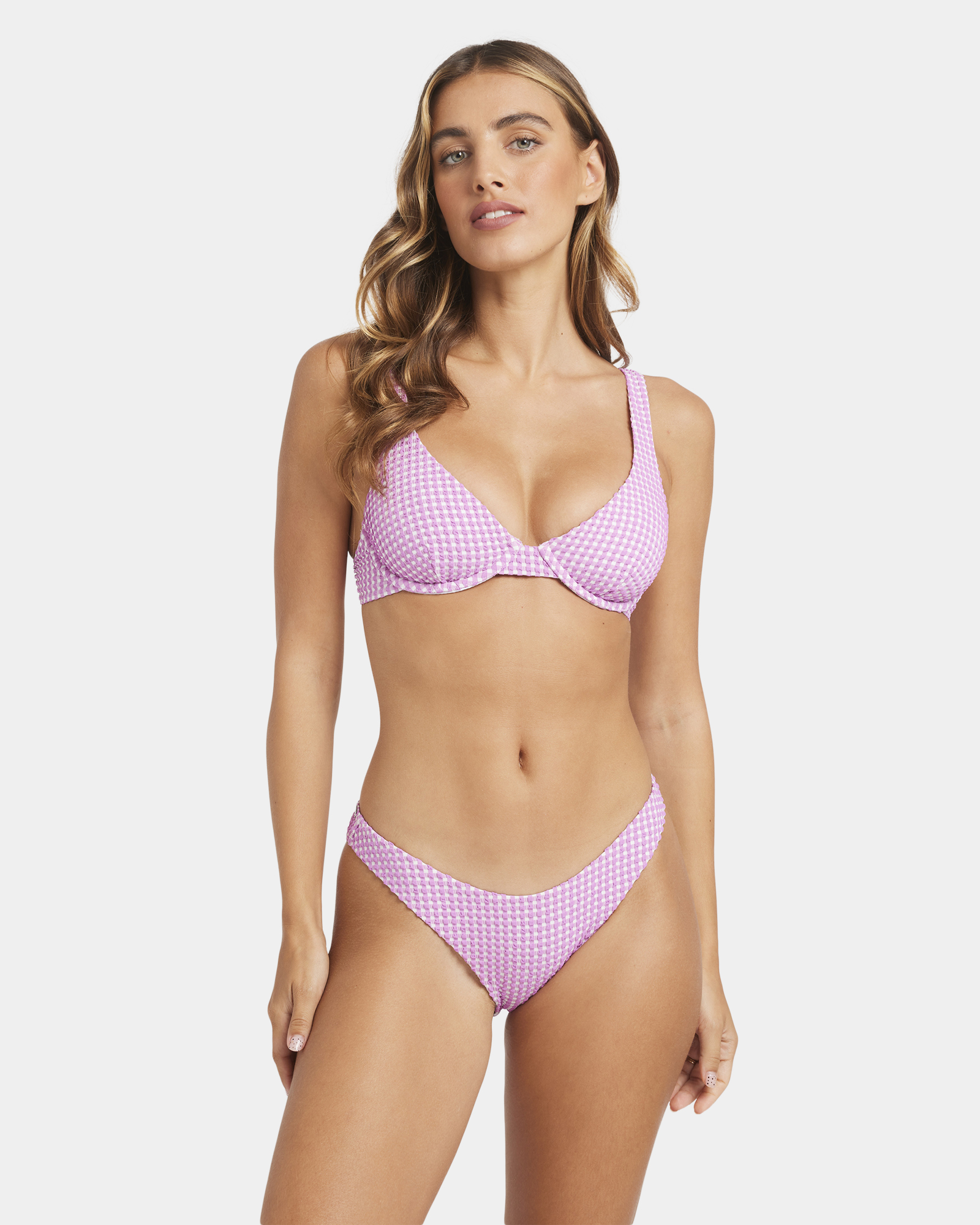 Womens Mini Wave Check Ruby Bra