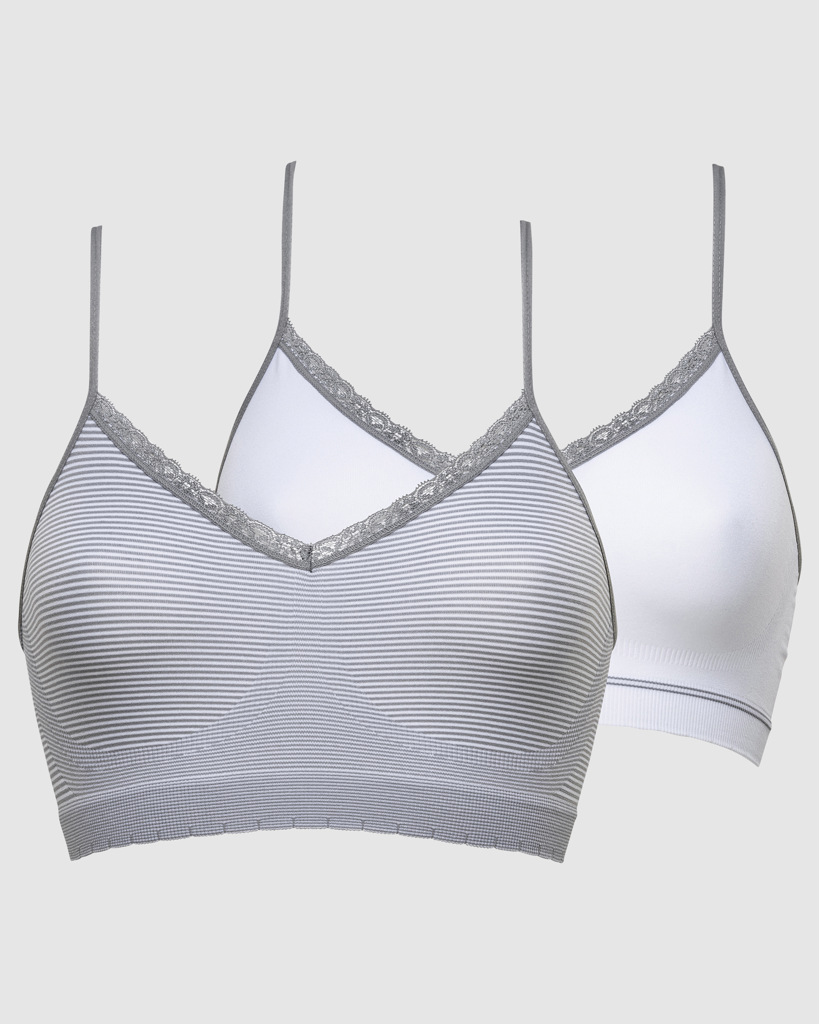 Zen Attitude Crop Top Style Wirefree Bralette - 2 Pack