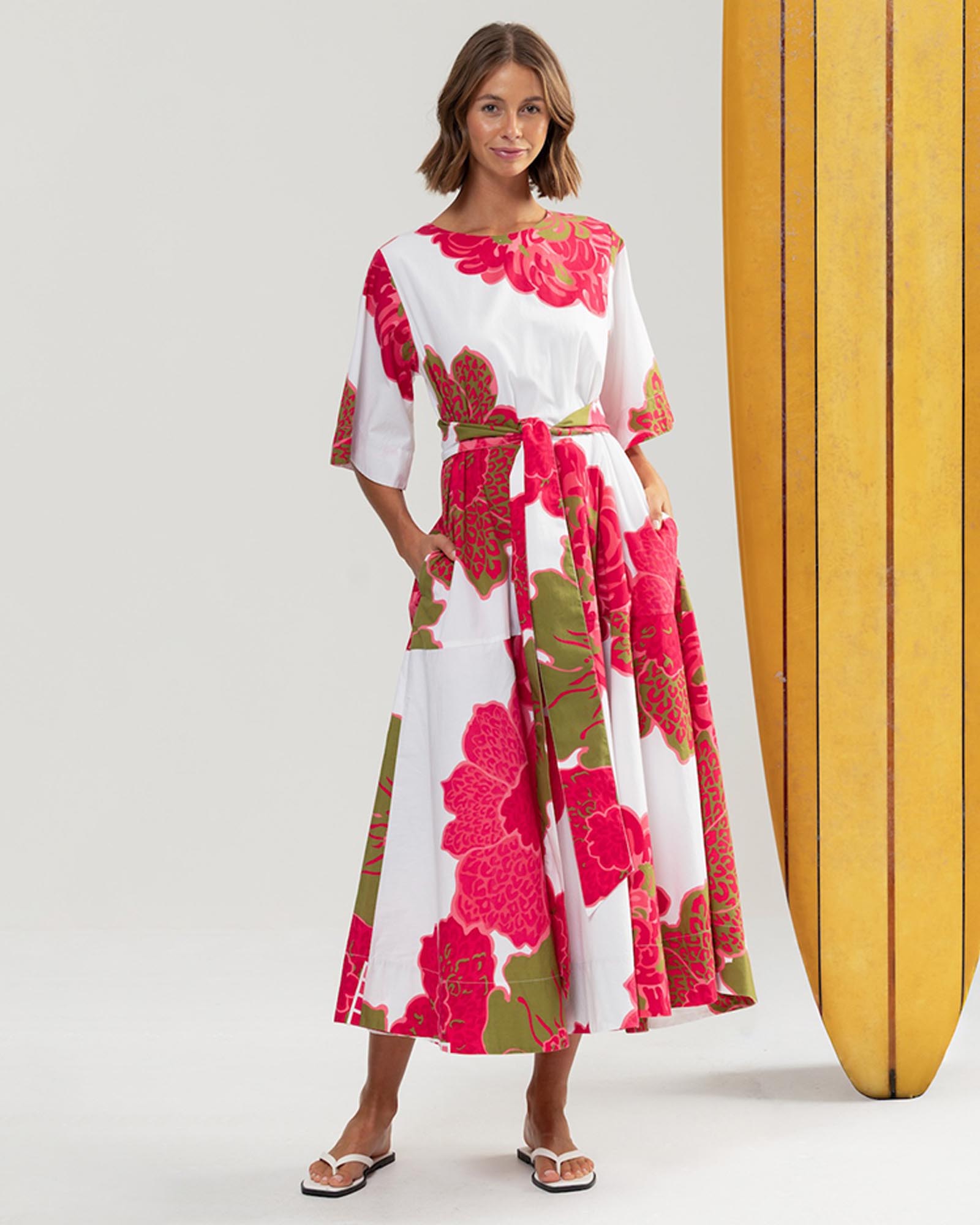 Hibiscus Midi Dress