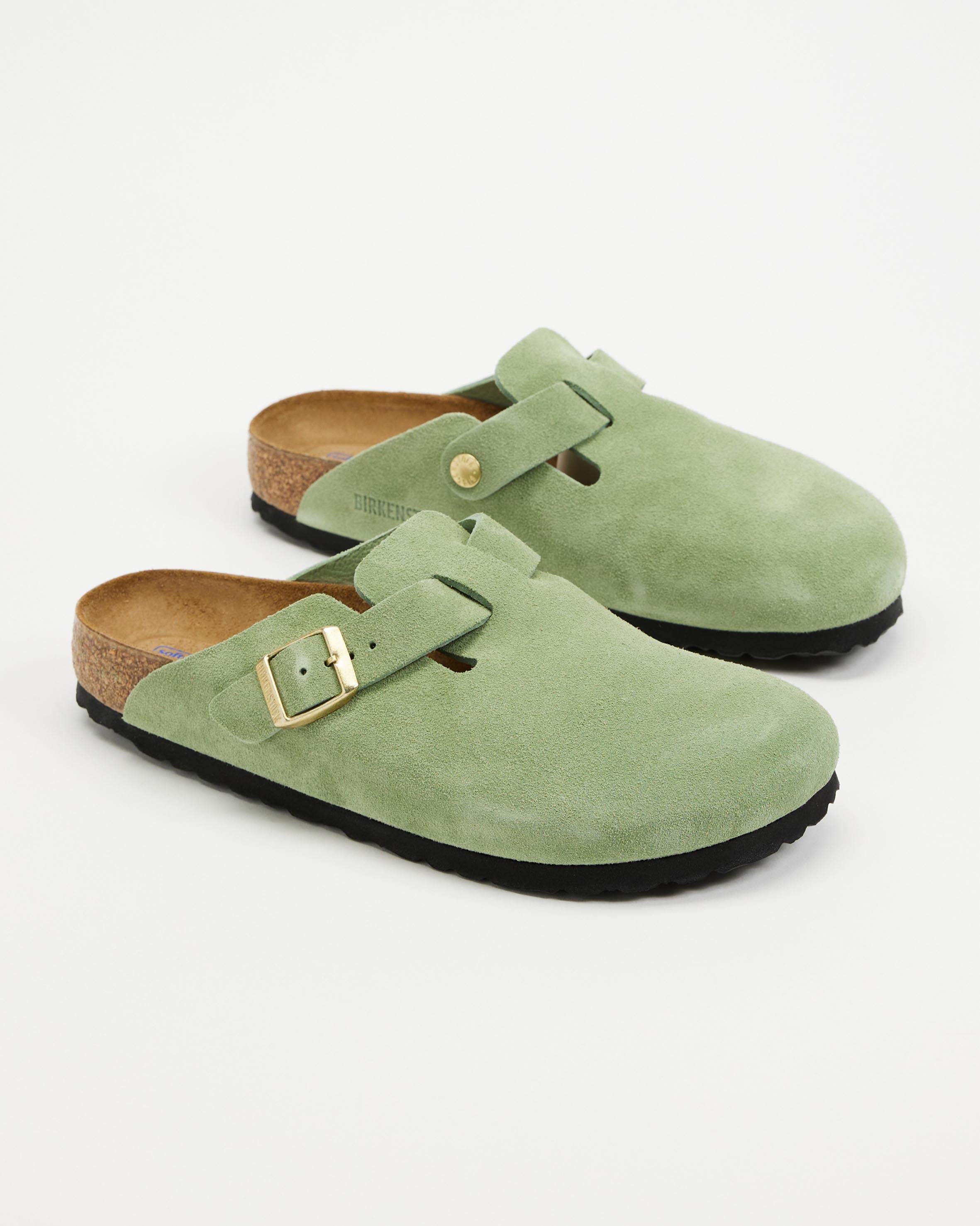 Boston Soft Footbed Narrow Suede Leather Clogs