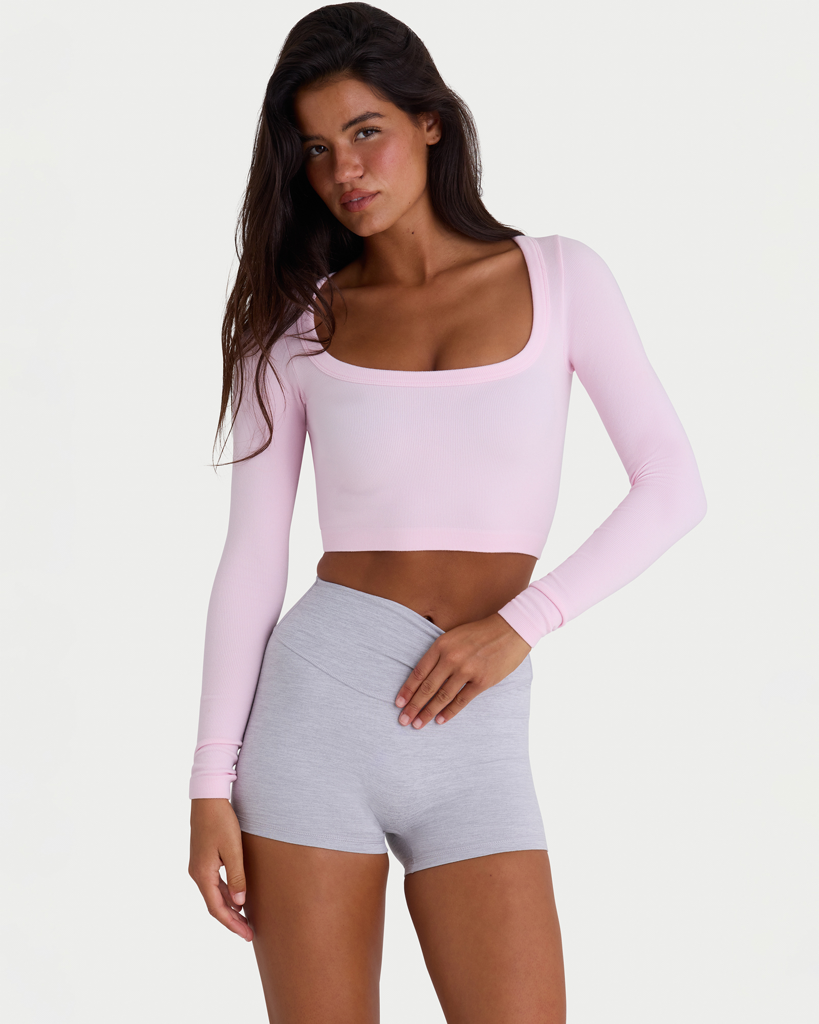 Alumna Seamless Soft Rib Cut-Out Crop Top