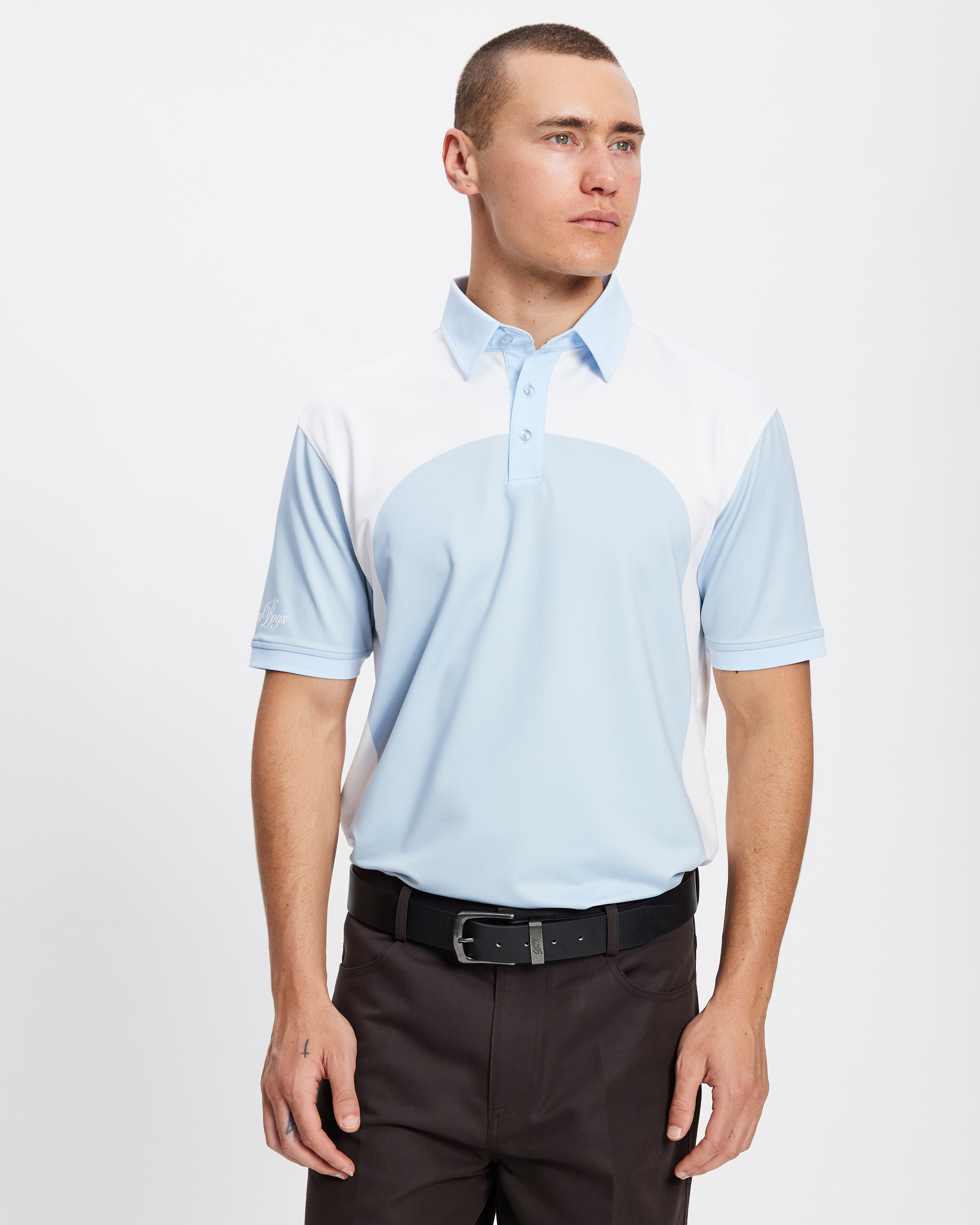Curved Block Athletic Polo