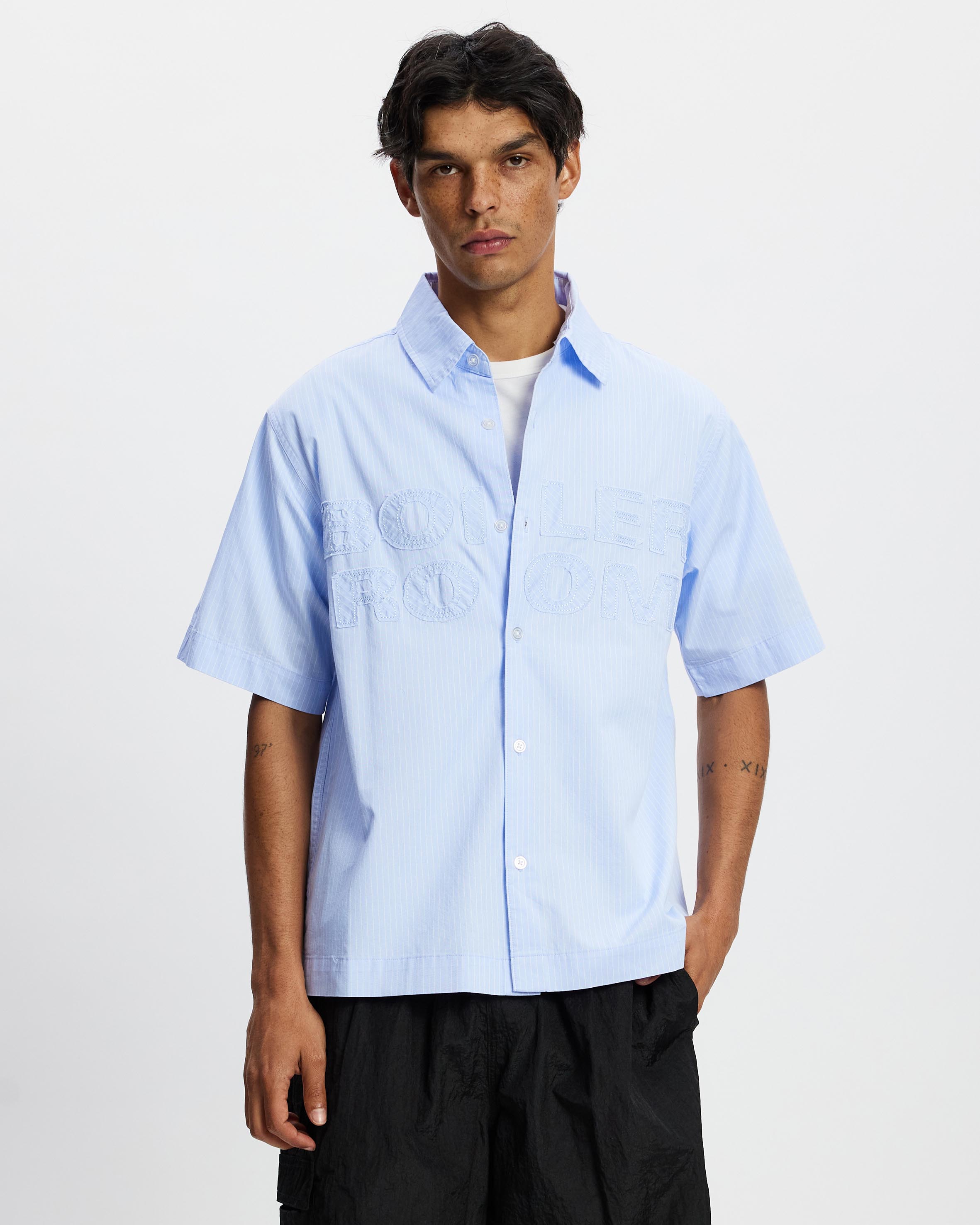 Applique Poplin SS Shirt