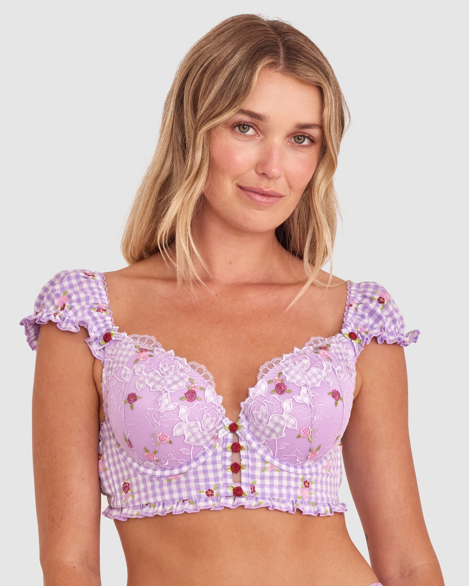 Enchanted Frolic In The Fields Longline Bliss - Light Purple/Multicolour