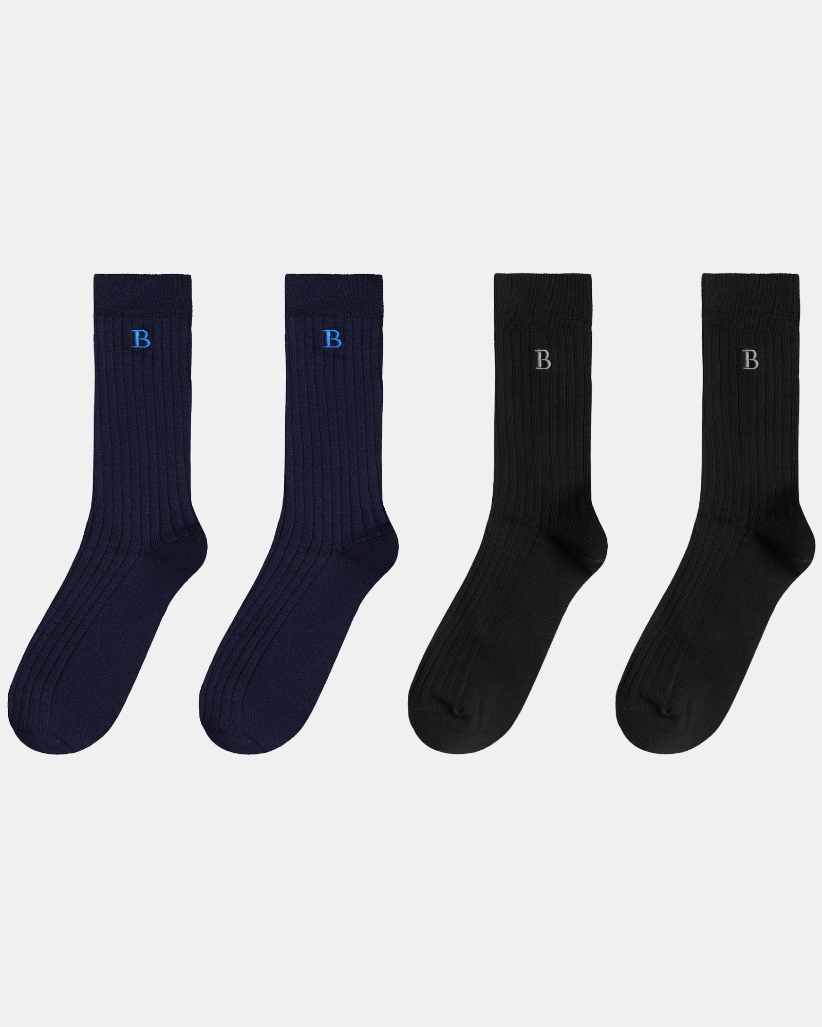 Australian Merino Wool Rib Crew Socks 4-Pack