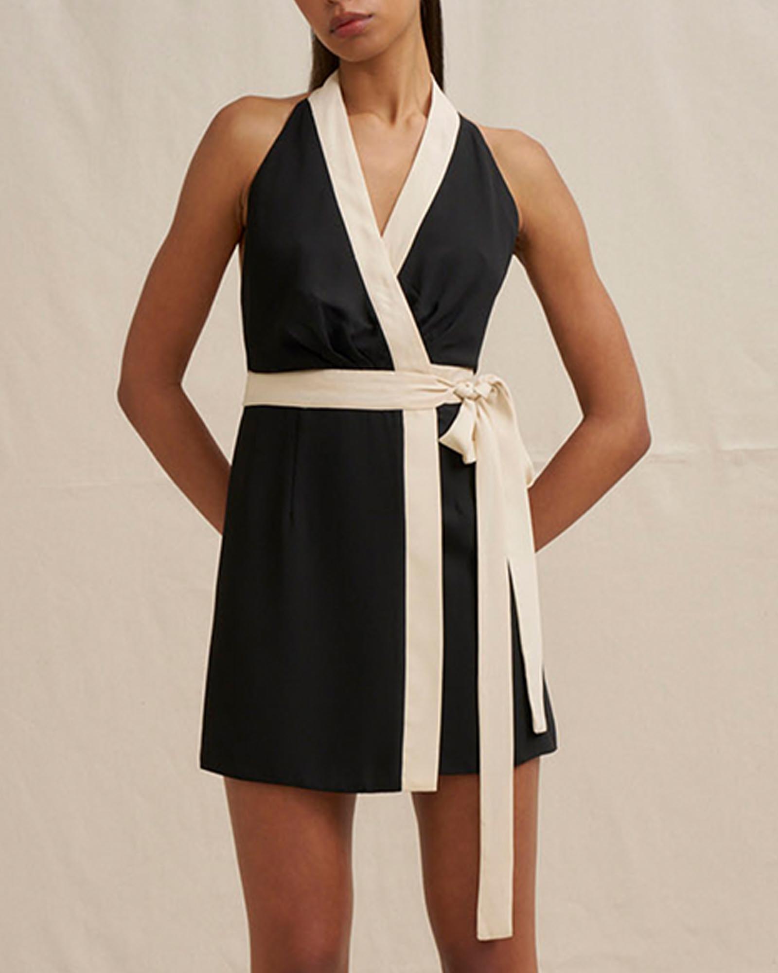 Azaria Wrap Mini Dress