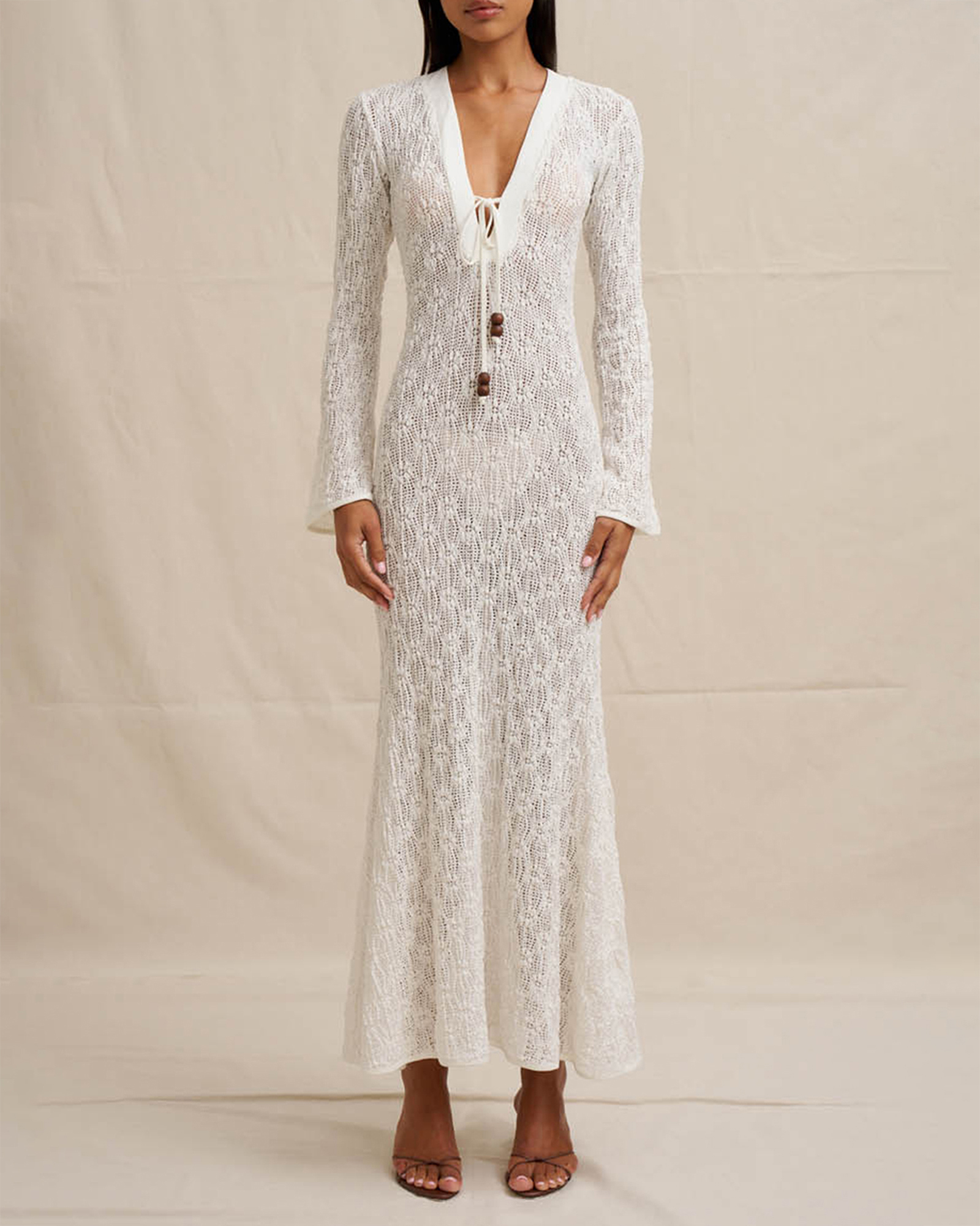 Eliana Tie Sheer Ankle Dress
