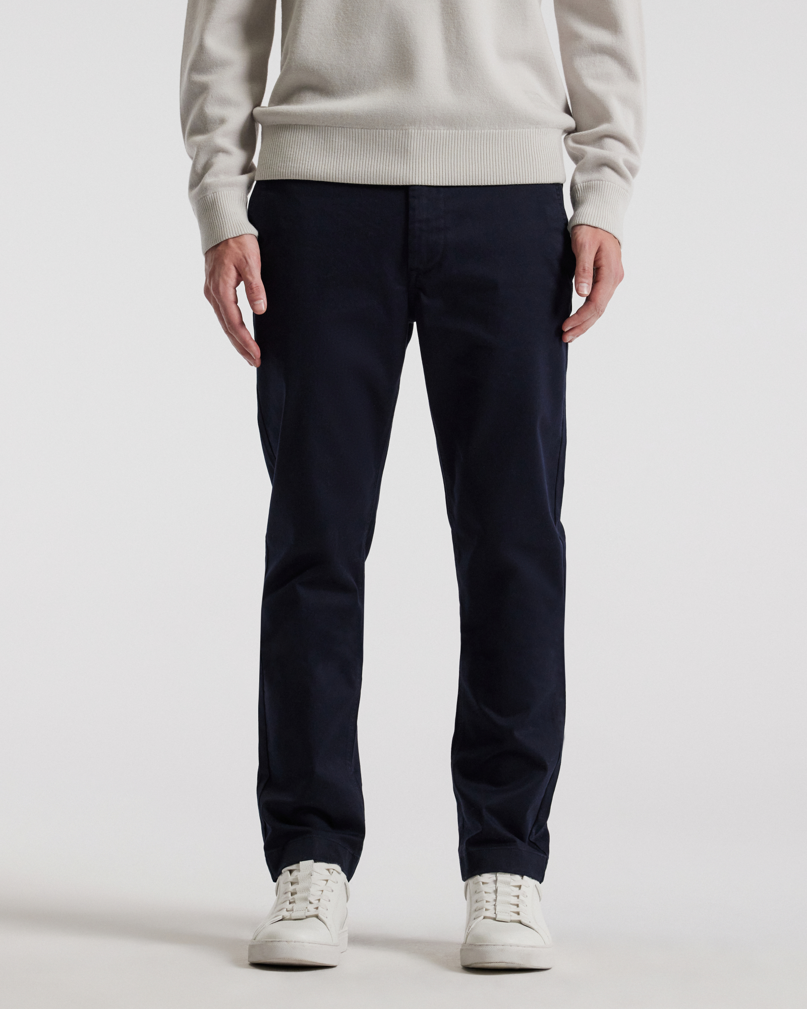 Slim Washed Chinos Navy