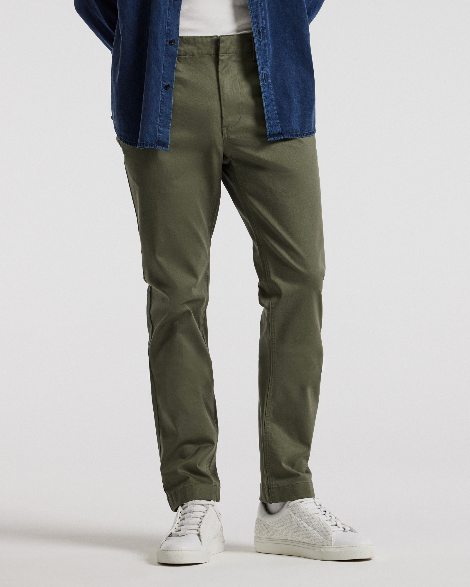 Slim Washed Chinos Khaki