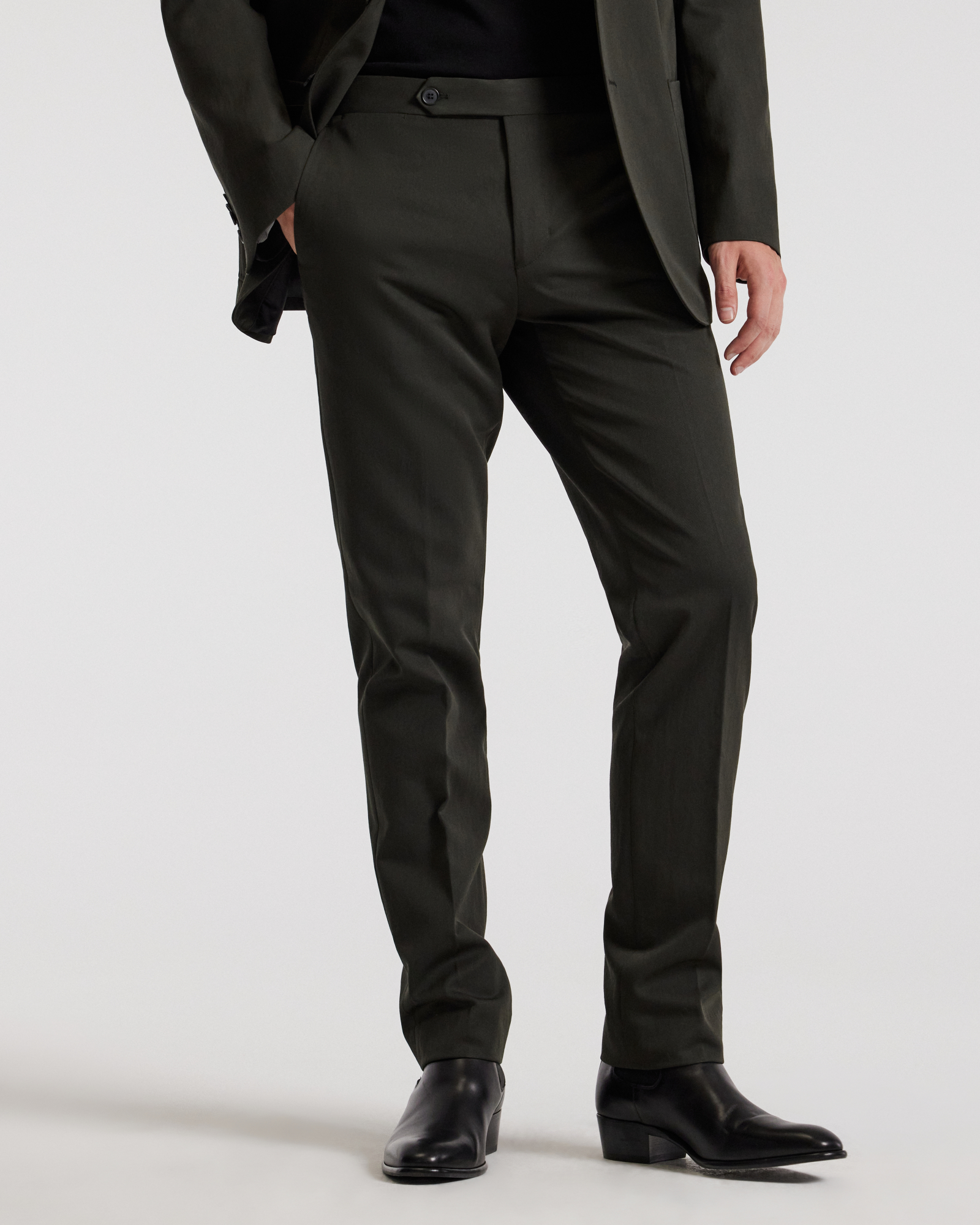 Tech Wool Dress Pants Dark Green