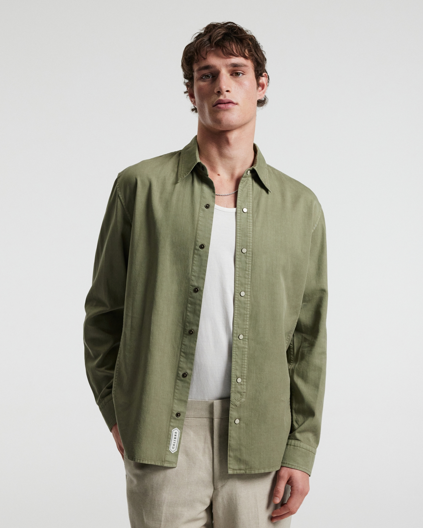 Washed Cotton Lyocell Shirt Sage