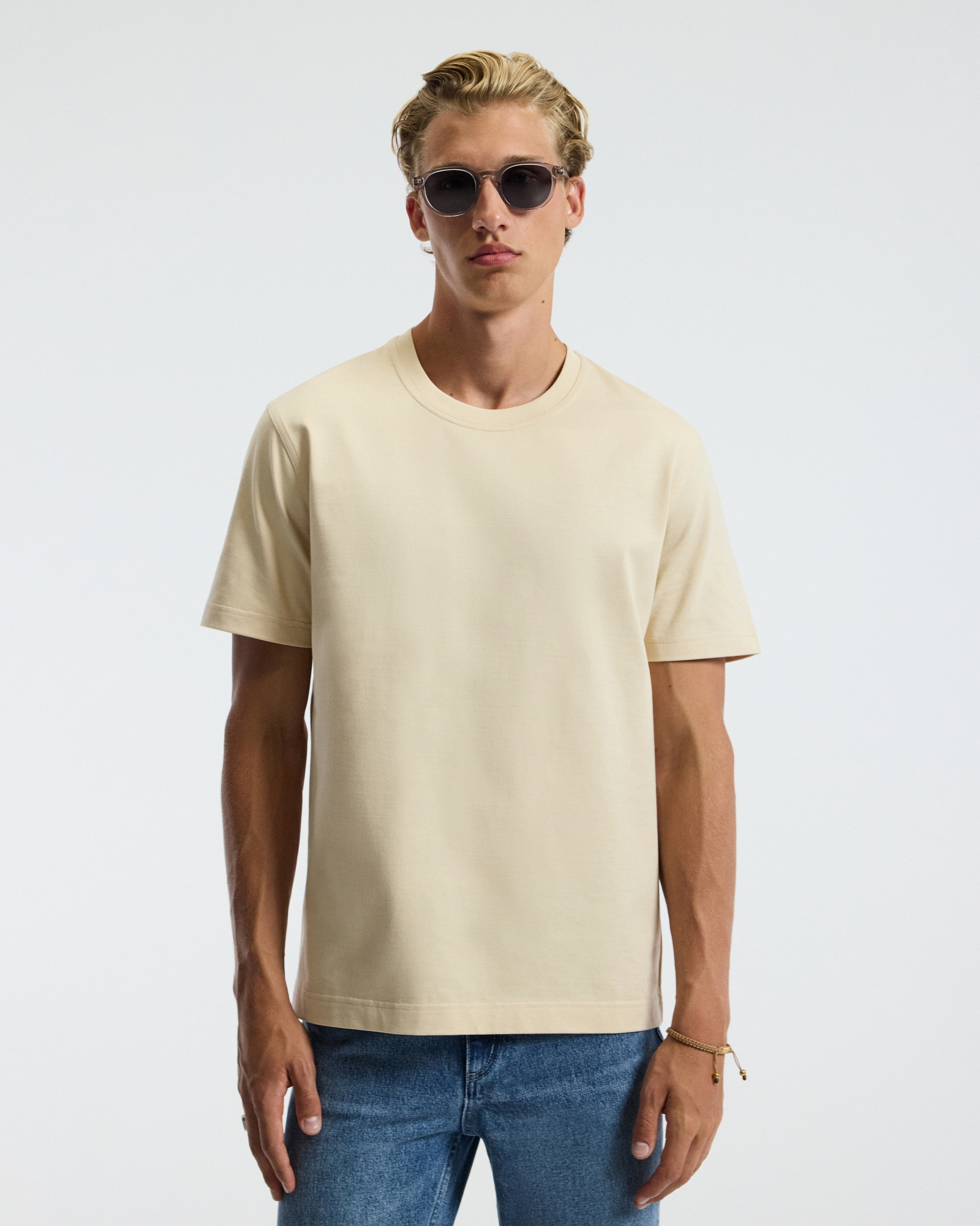 Relaxed Crew T-shirt Biscuit