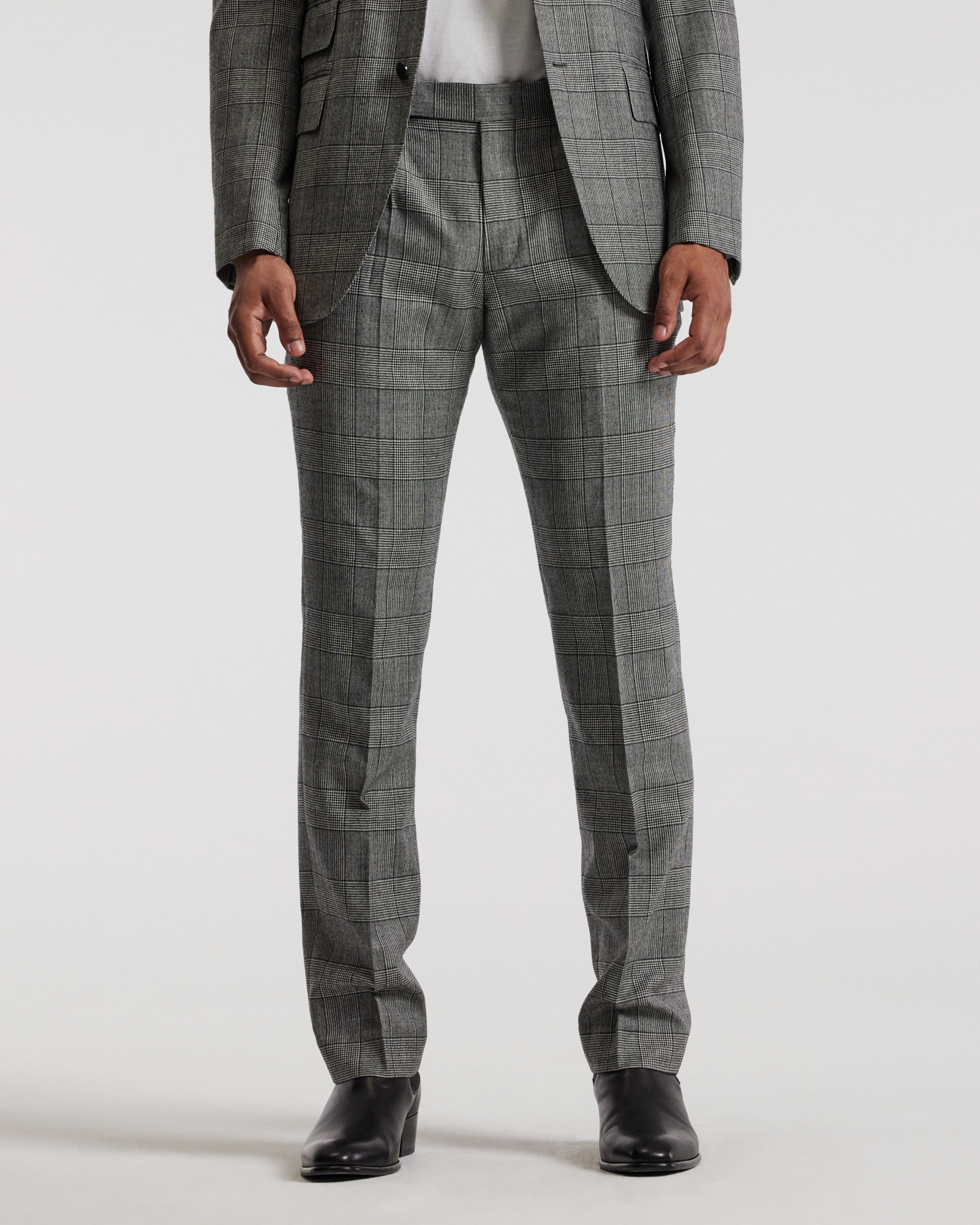 Glen Check Suit Pants Grey