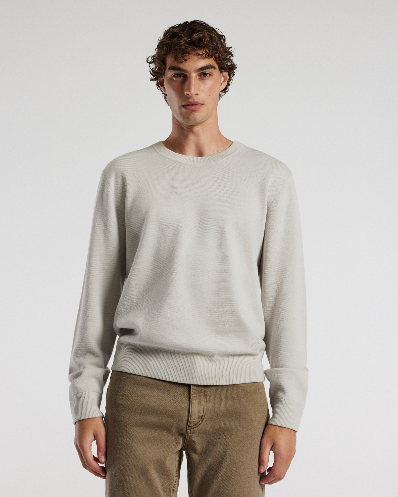 Crew Neck Merino Sweater Salt