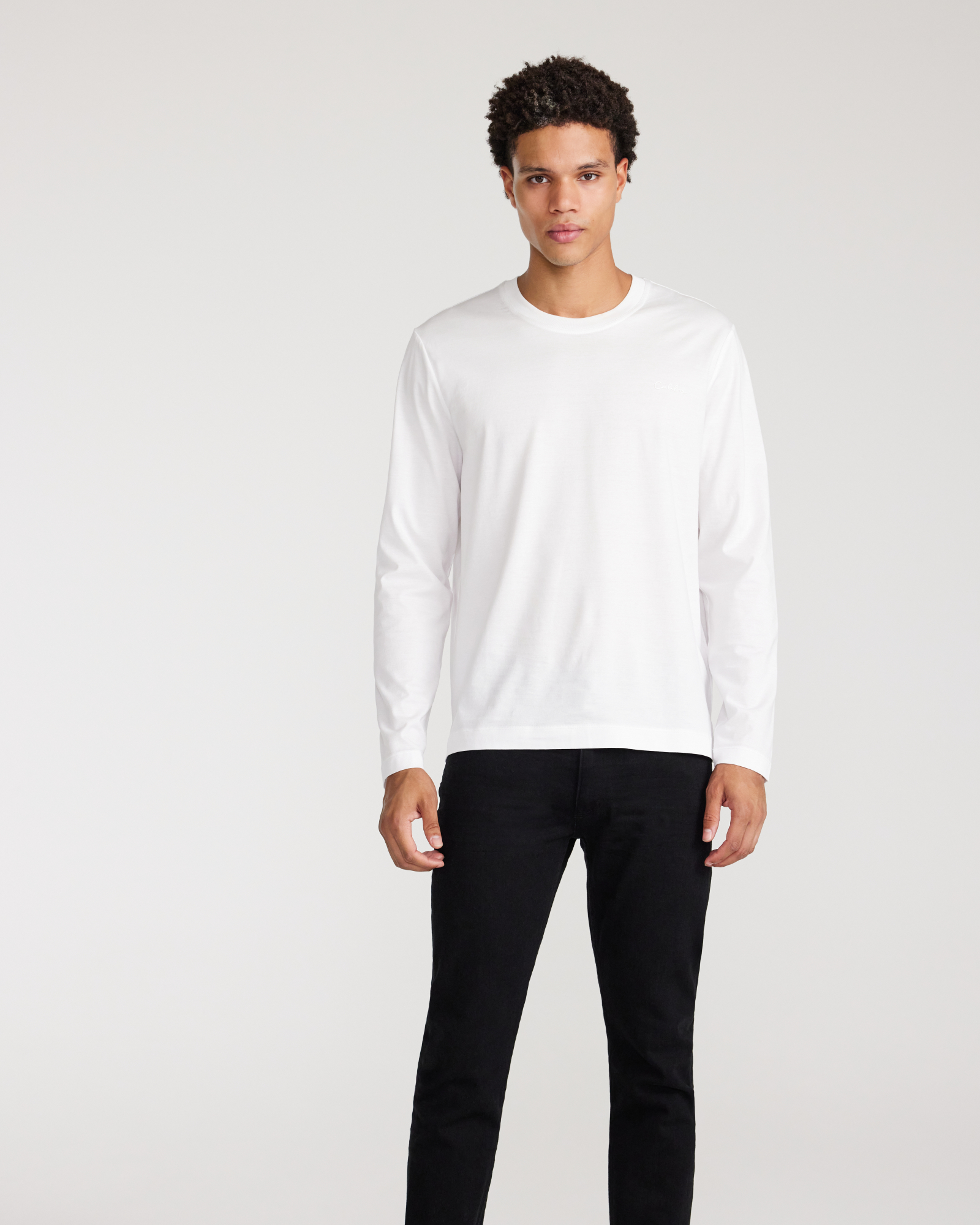 Long Sleeve Jersey Crew White