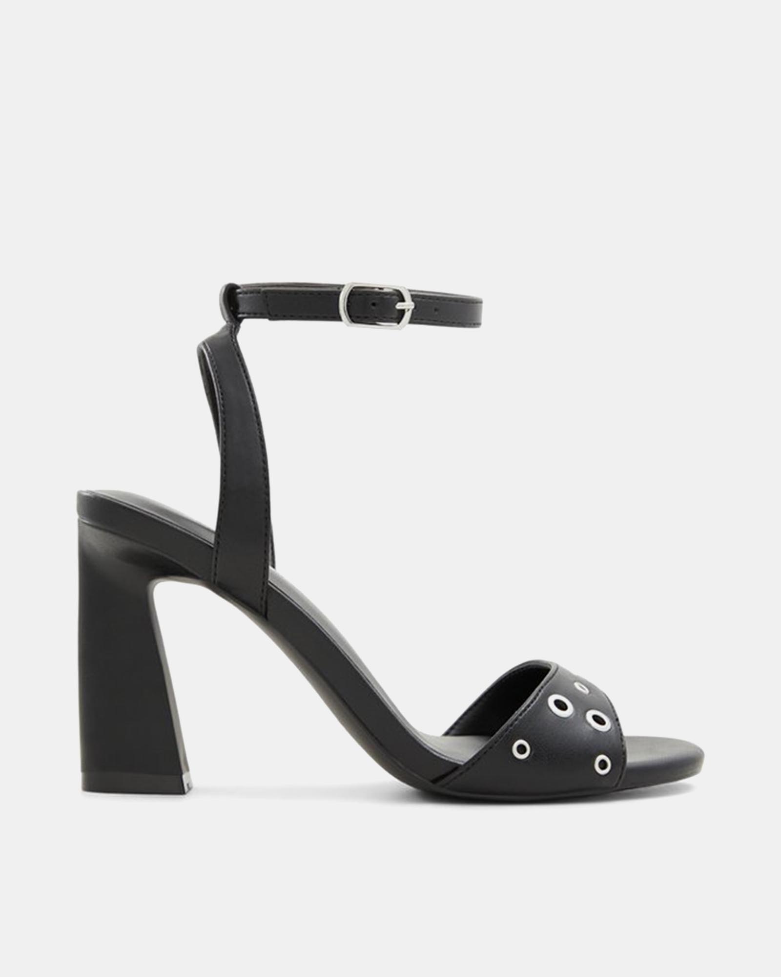Denverr Ankle Strap Eyelet Heels
