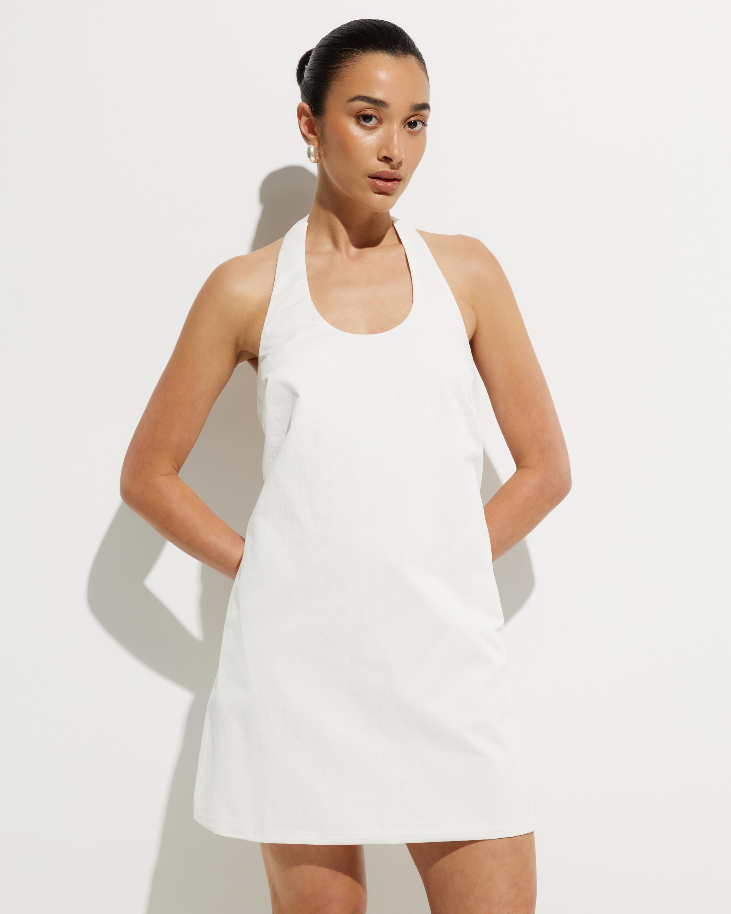 Tara Halter Twill Dress