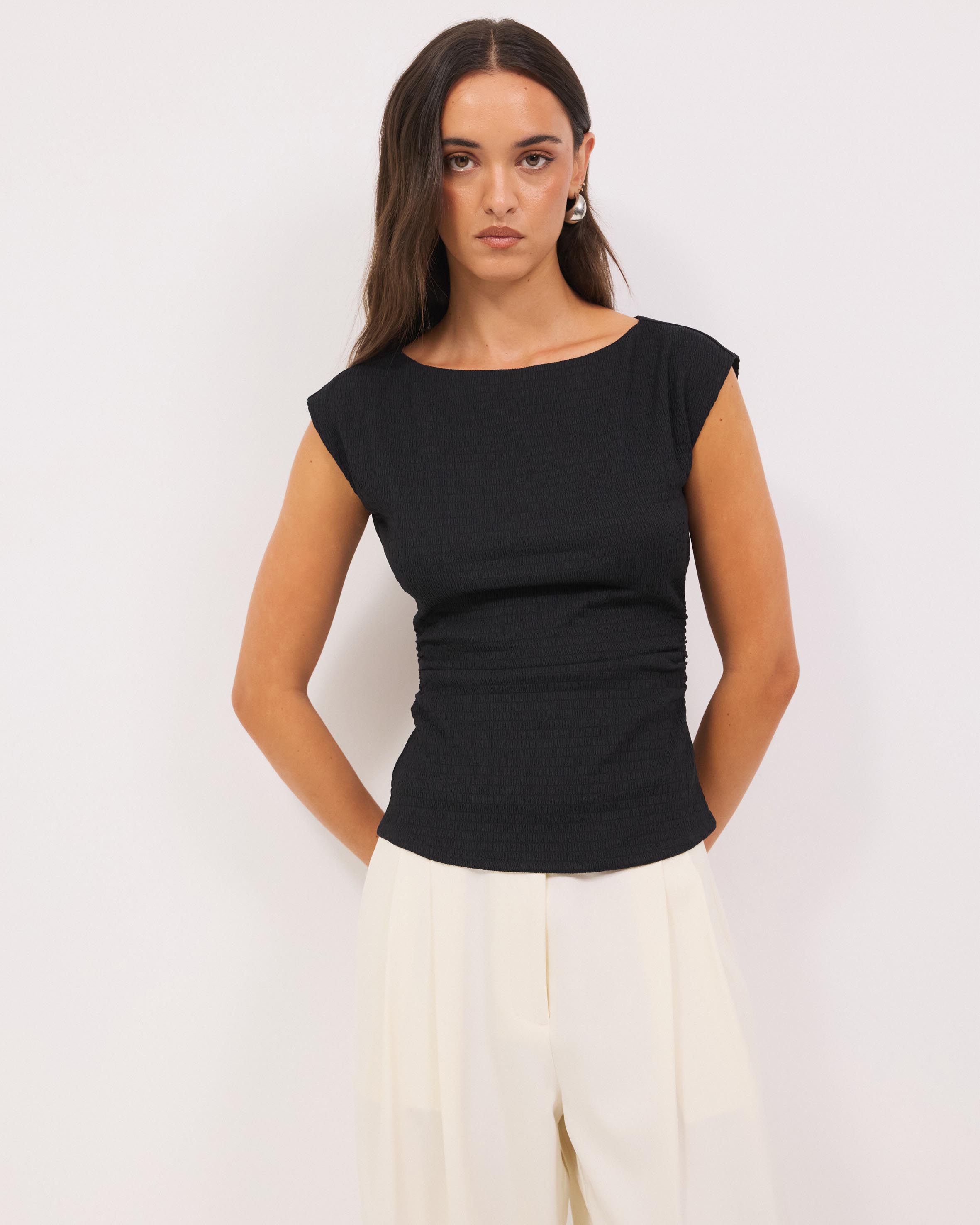 Hazel Assymetric Jersey Top