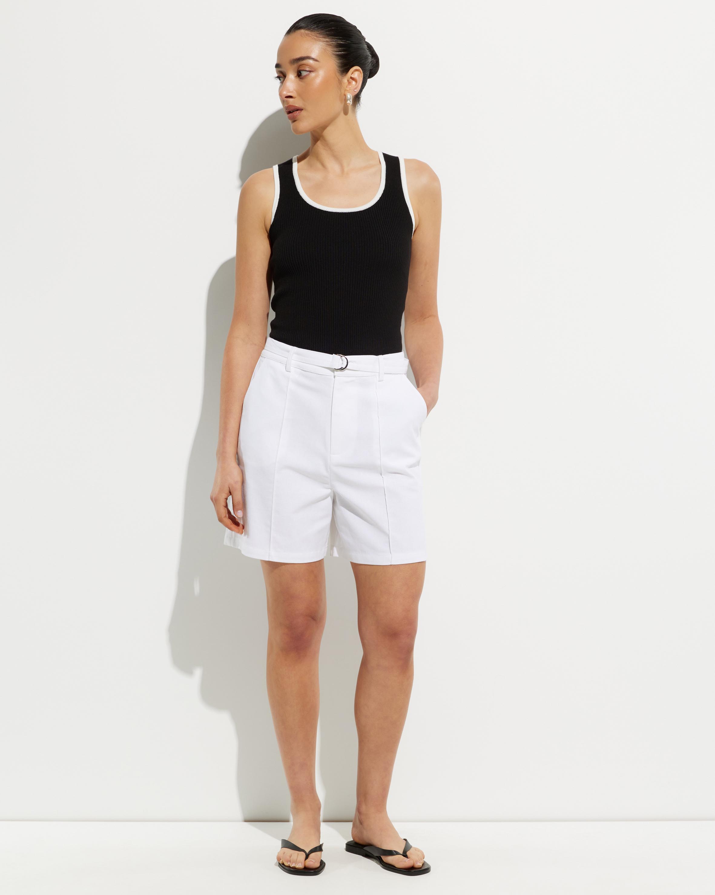 Harriet Cotton Linen Blend Shorts