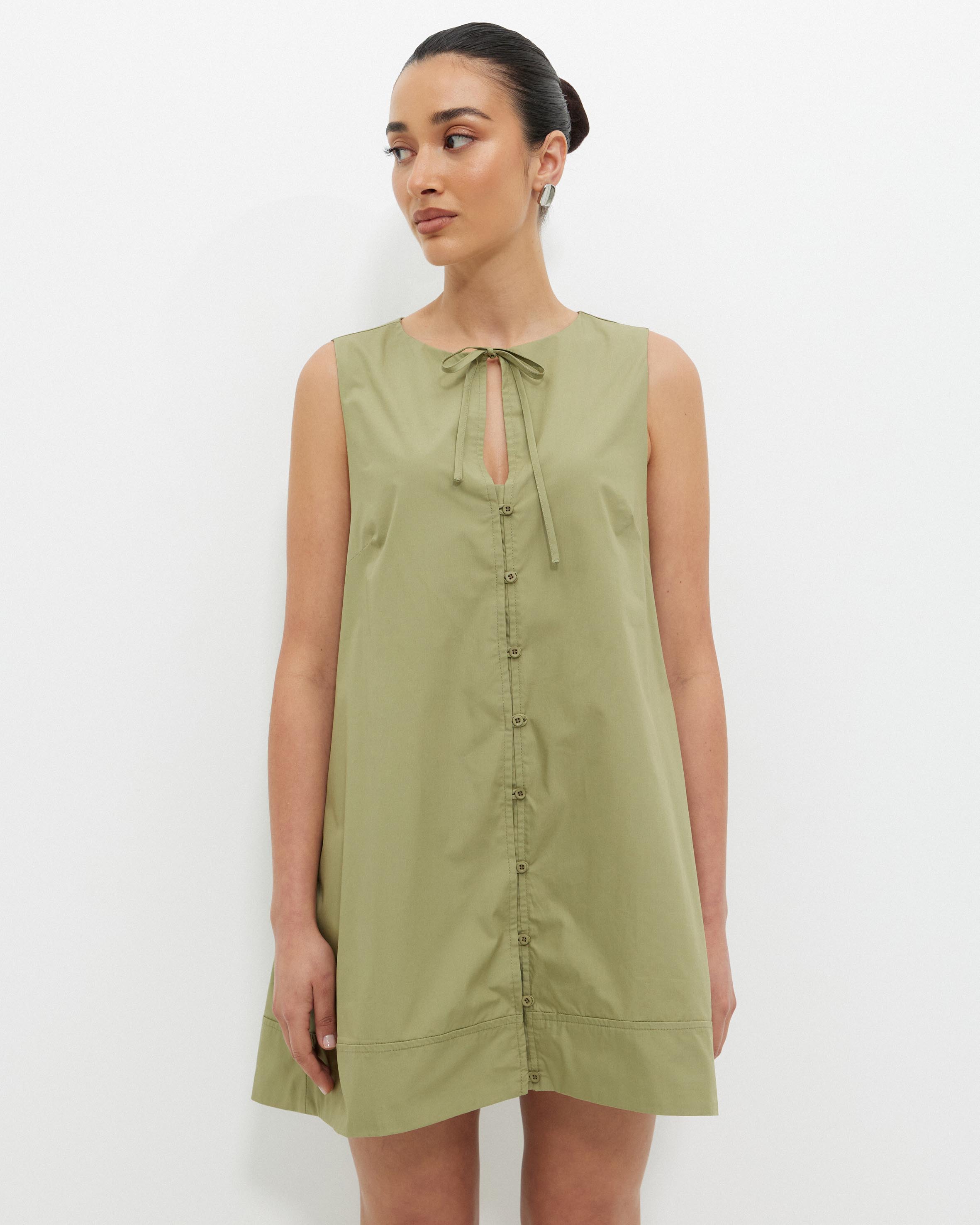 Poplin Swing Mini Dress