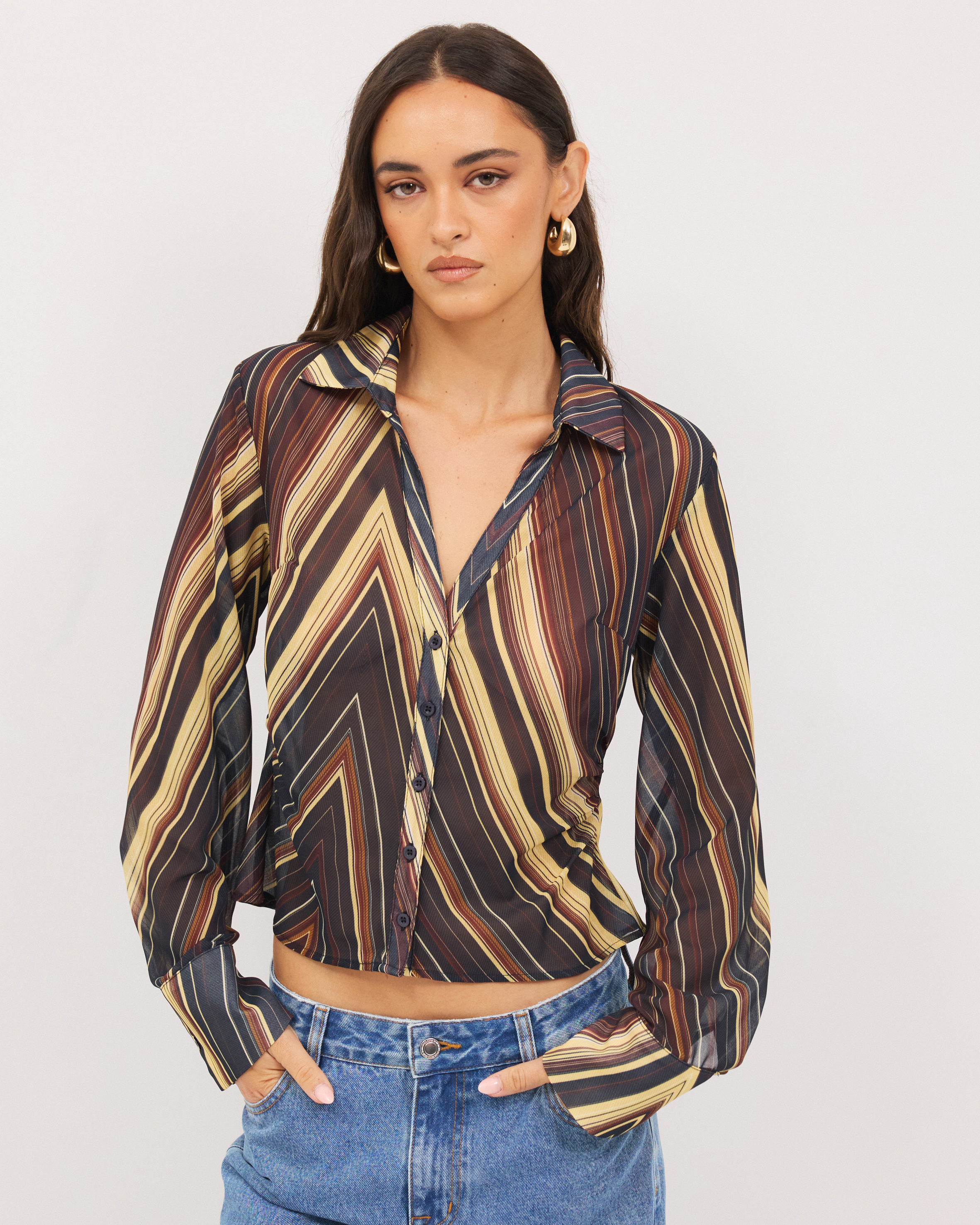 Lola Long Sleeve Sheer Top