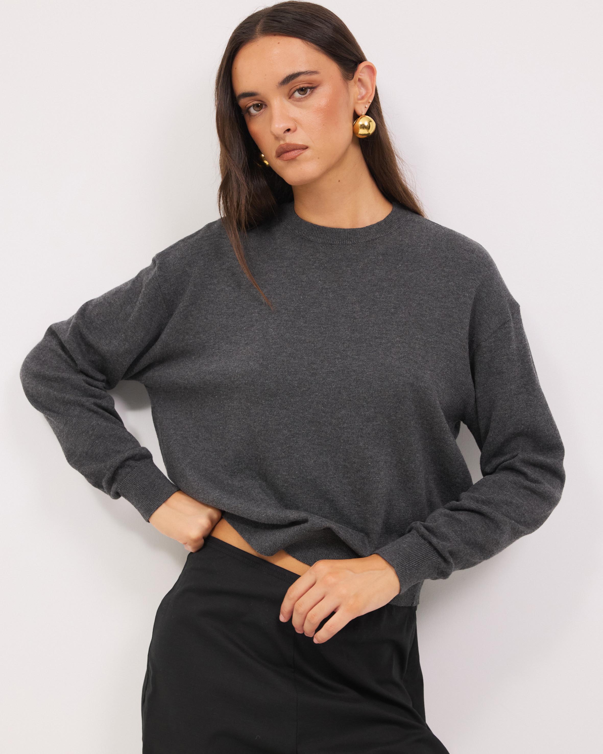 Melton Relaxed Knit Jumper