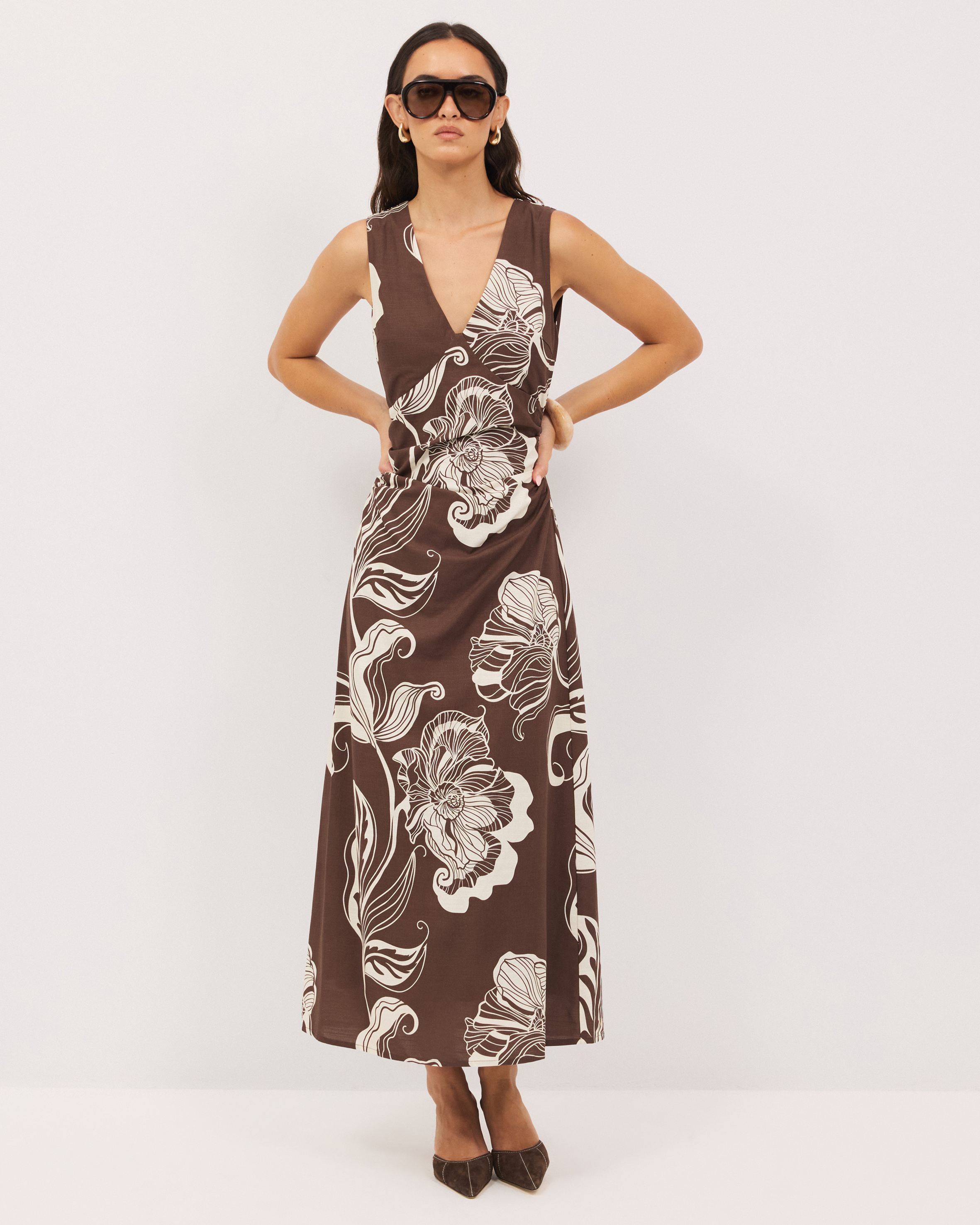 Gwen Floral Midi Dress