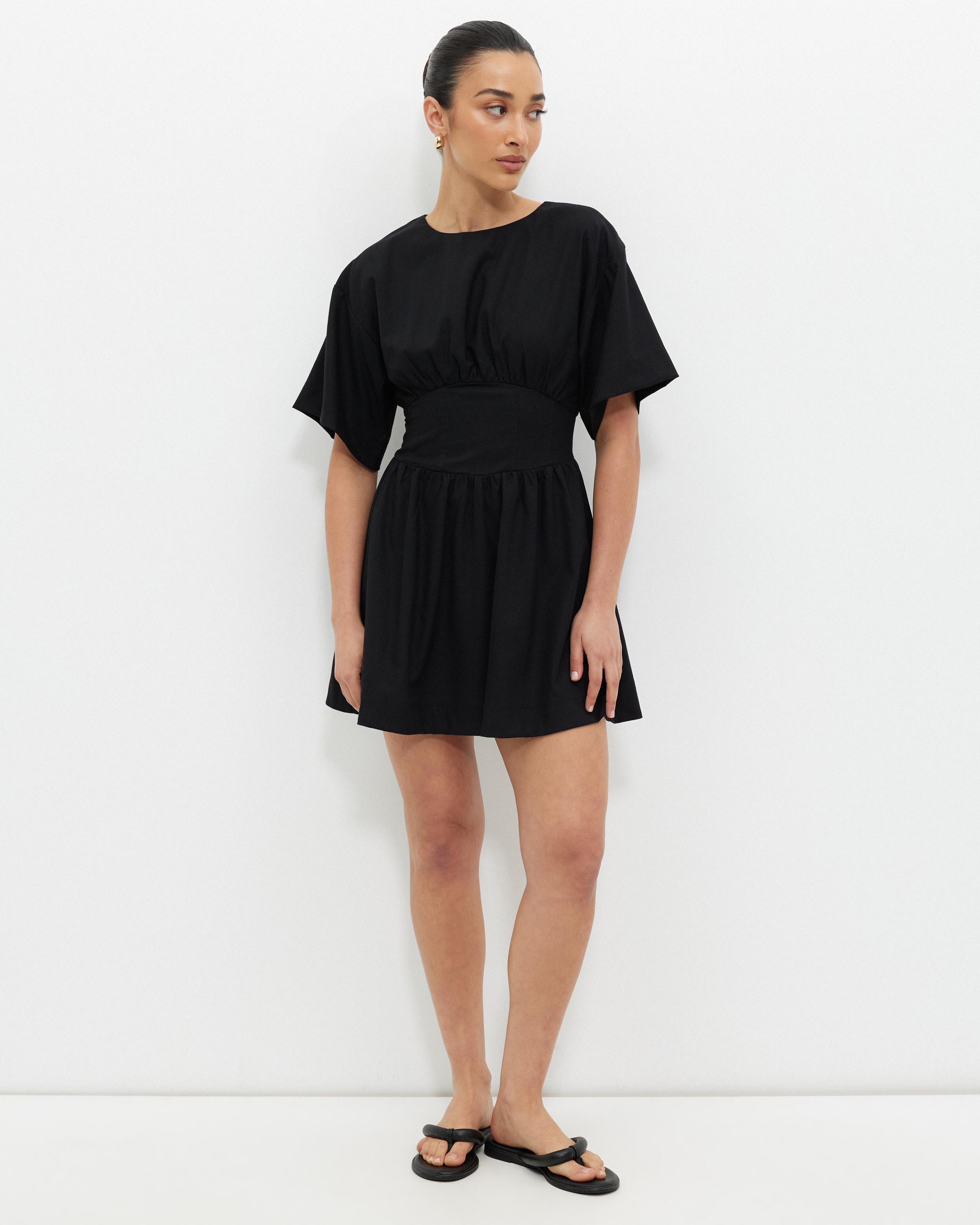 Glehn Linen Blend Mini Dress