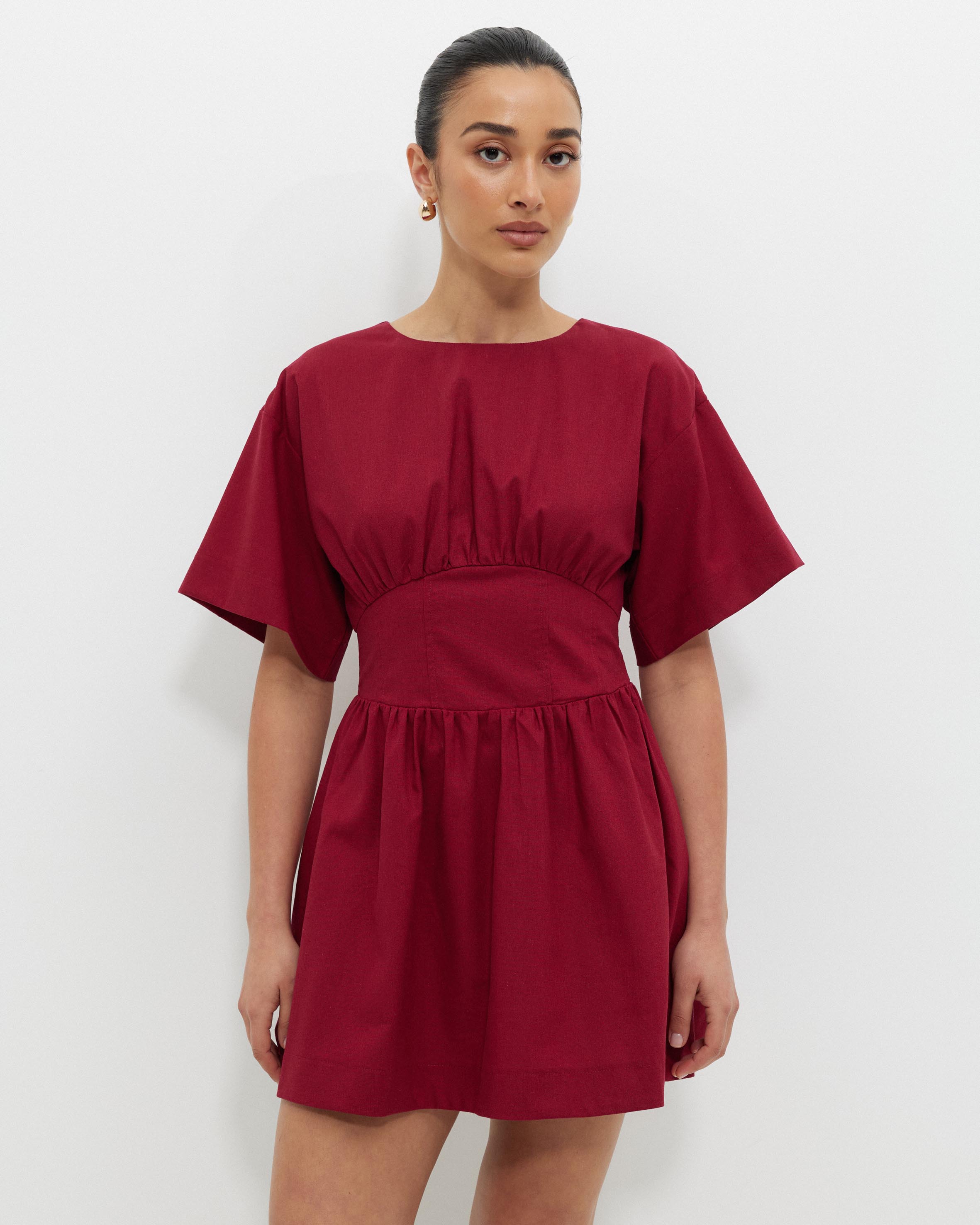 Glehn Linen Blend Mini Dress