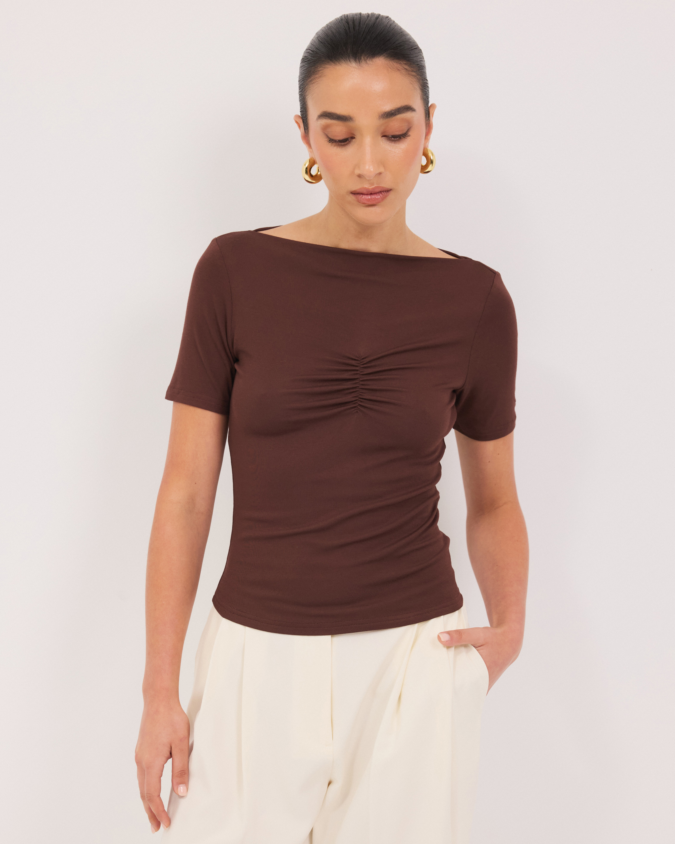 Astor Gathered SS Top