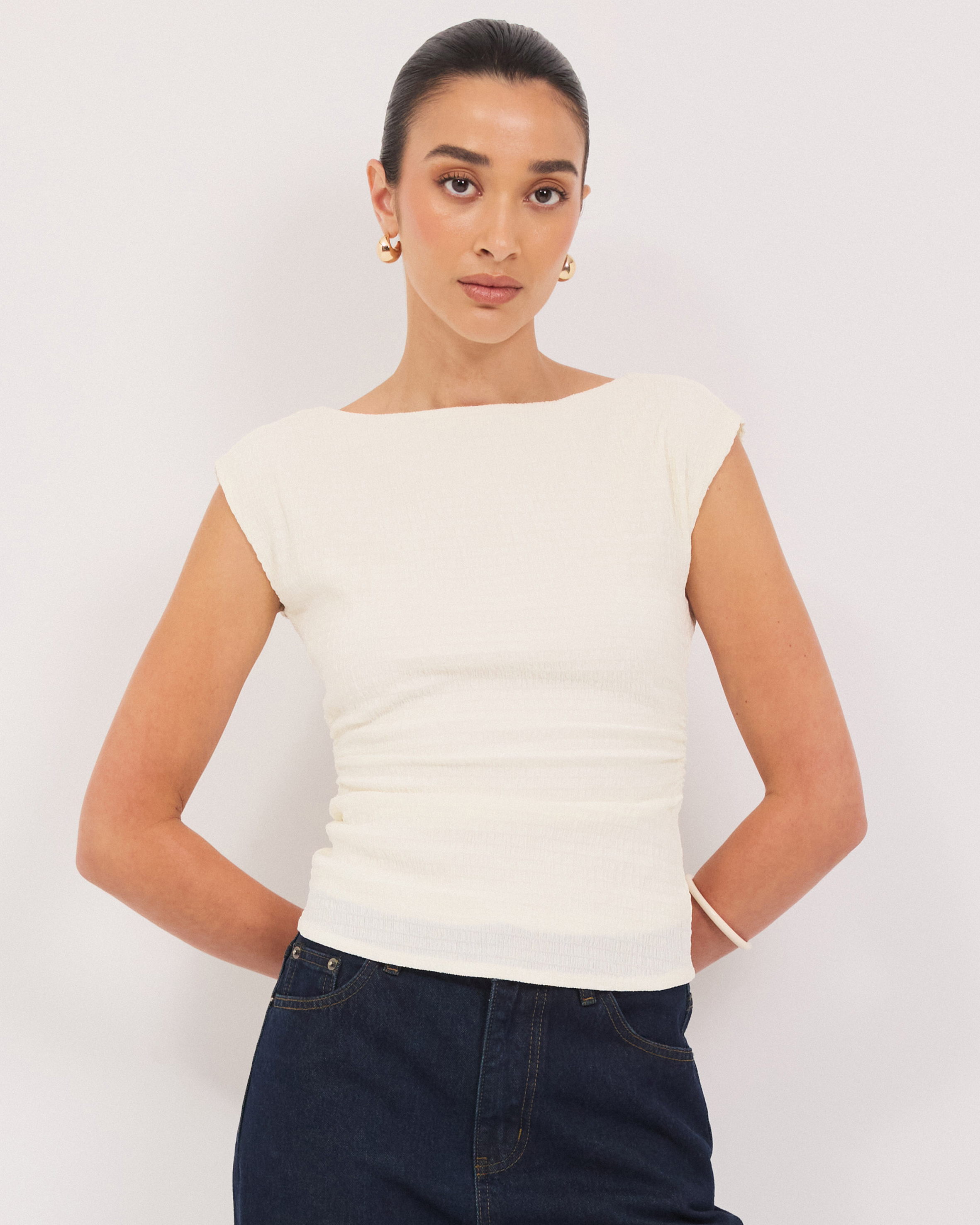 Hazel Assymetric Jersey Top