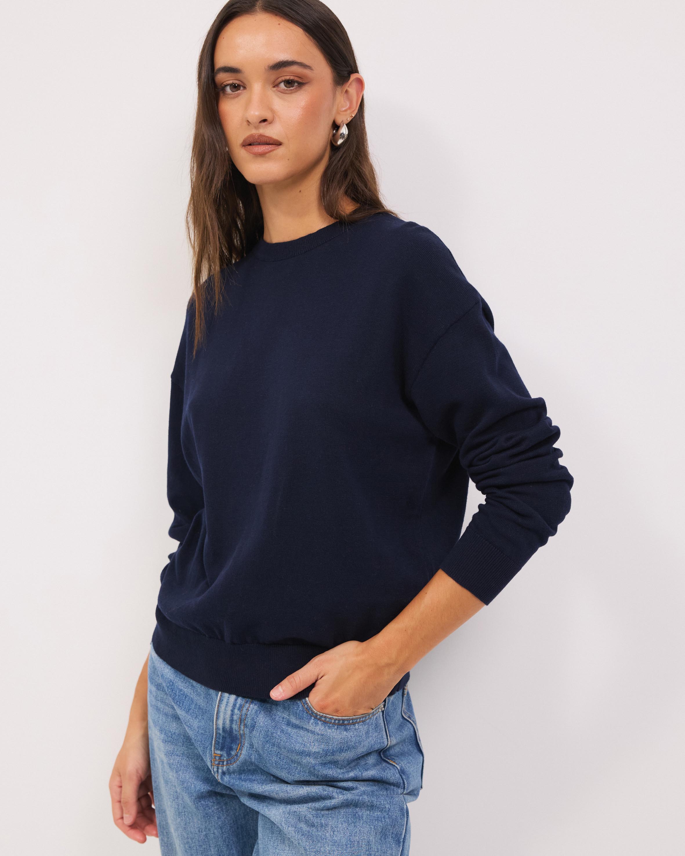 Melton Relaxed Knit Jumper