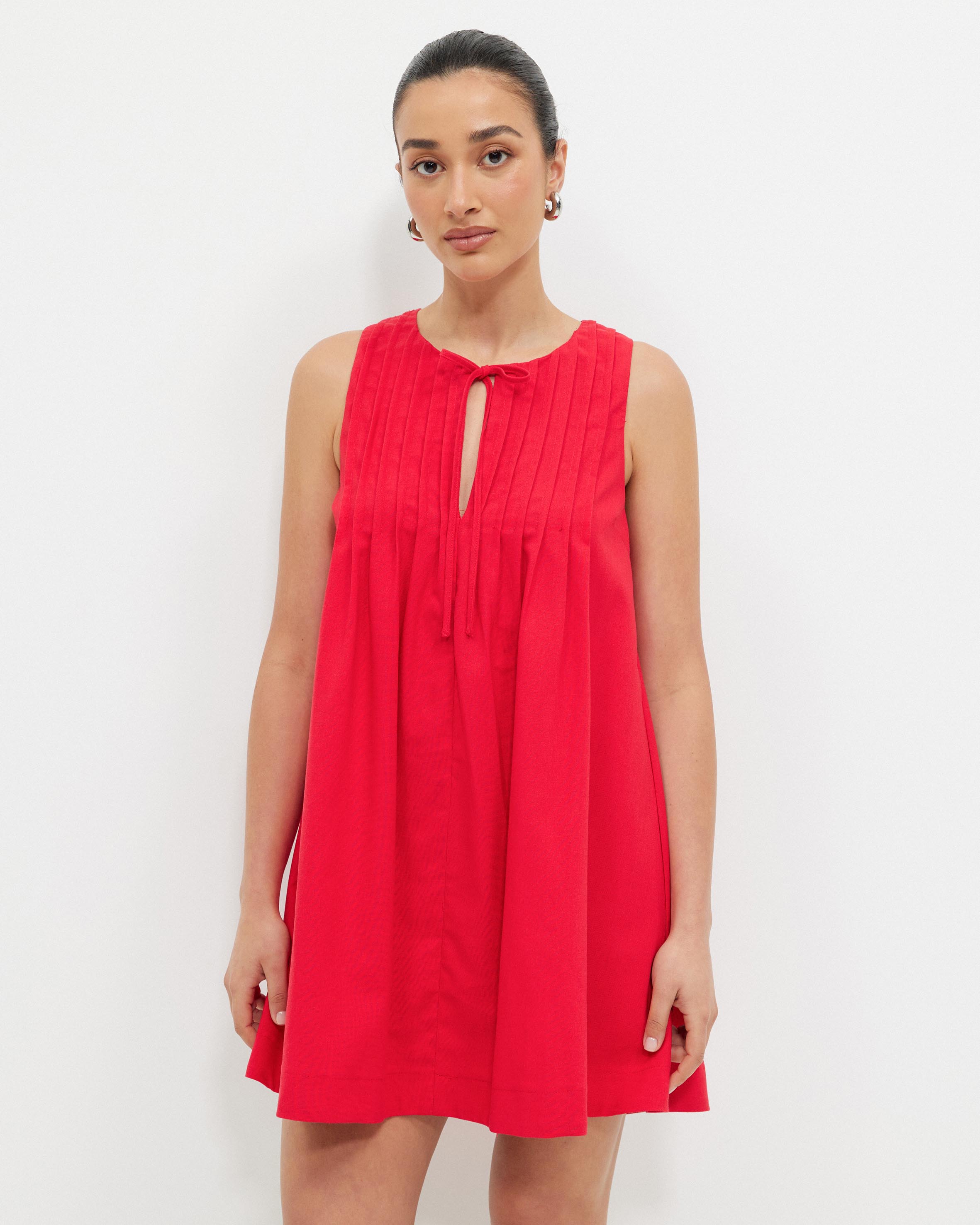 Shannon Cotton Linen Blend Mini Dress