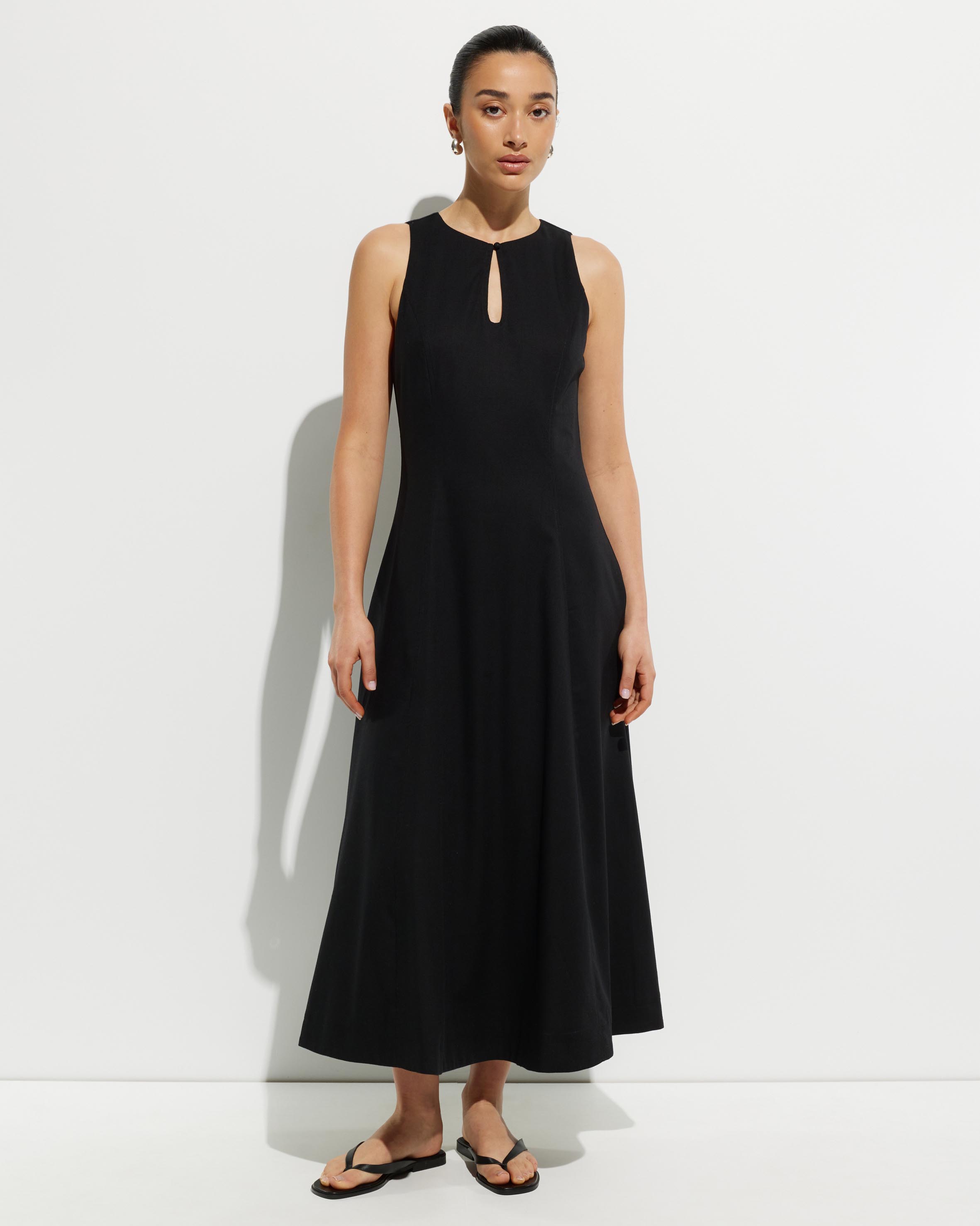 Heeley Cotton Linen Blend Midi Dress