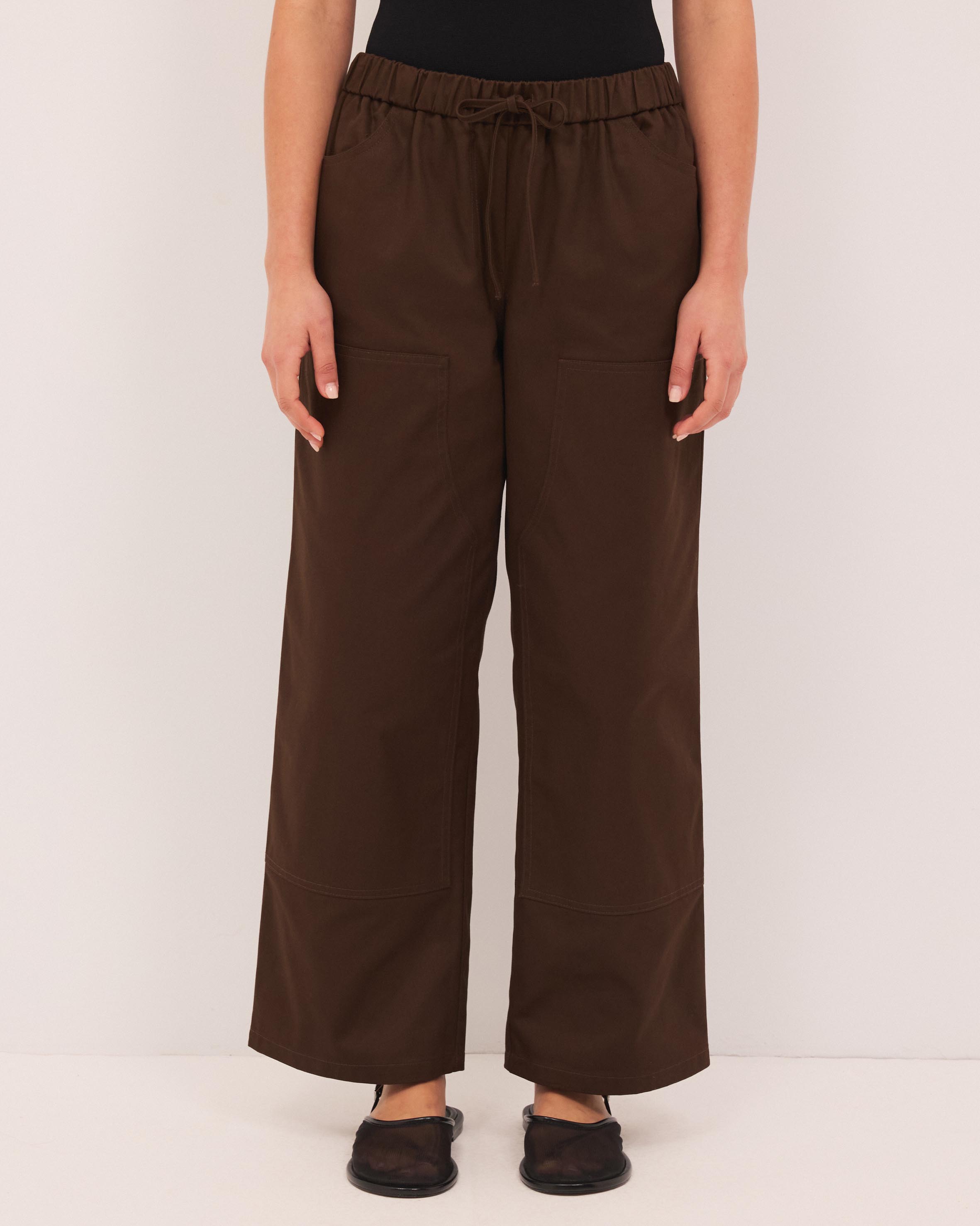 Panelled Cotton Twill Pants