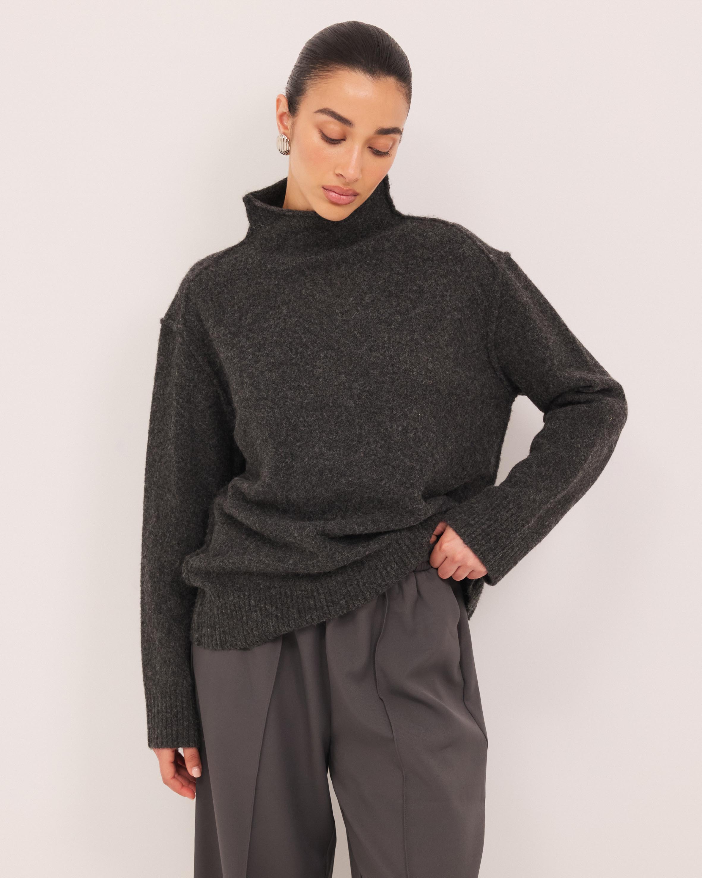 Collins Funnel Neck Knit Jumper